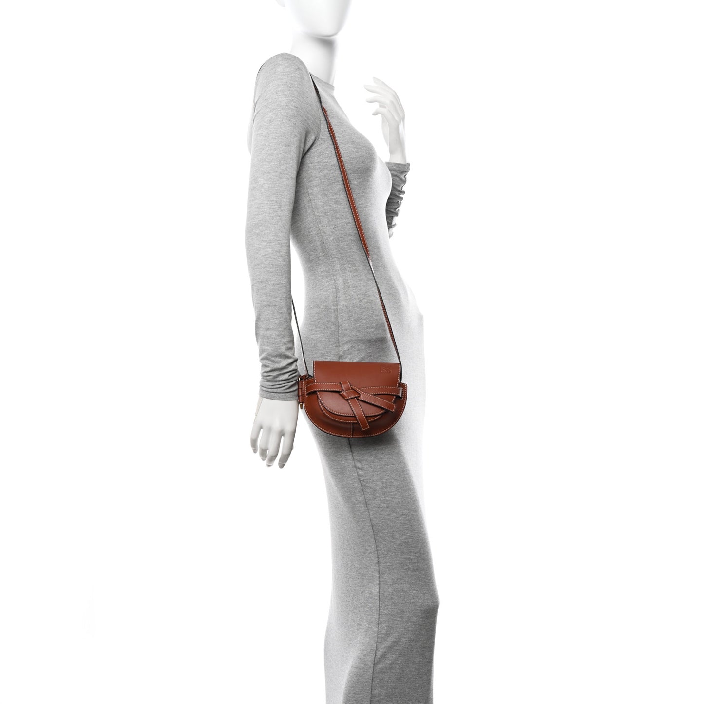 Calfskin Mini Gate Crossbody Bag Rust