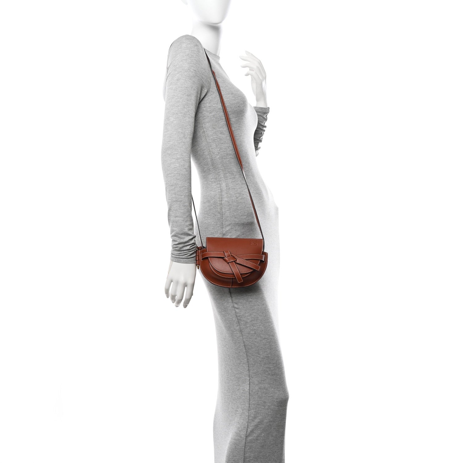 Loewe Calfskin Mini Gate Crossbody Bag Rust 2 of 11