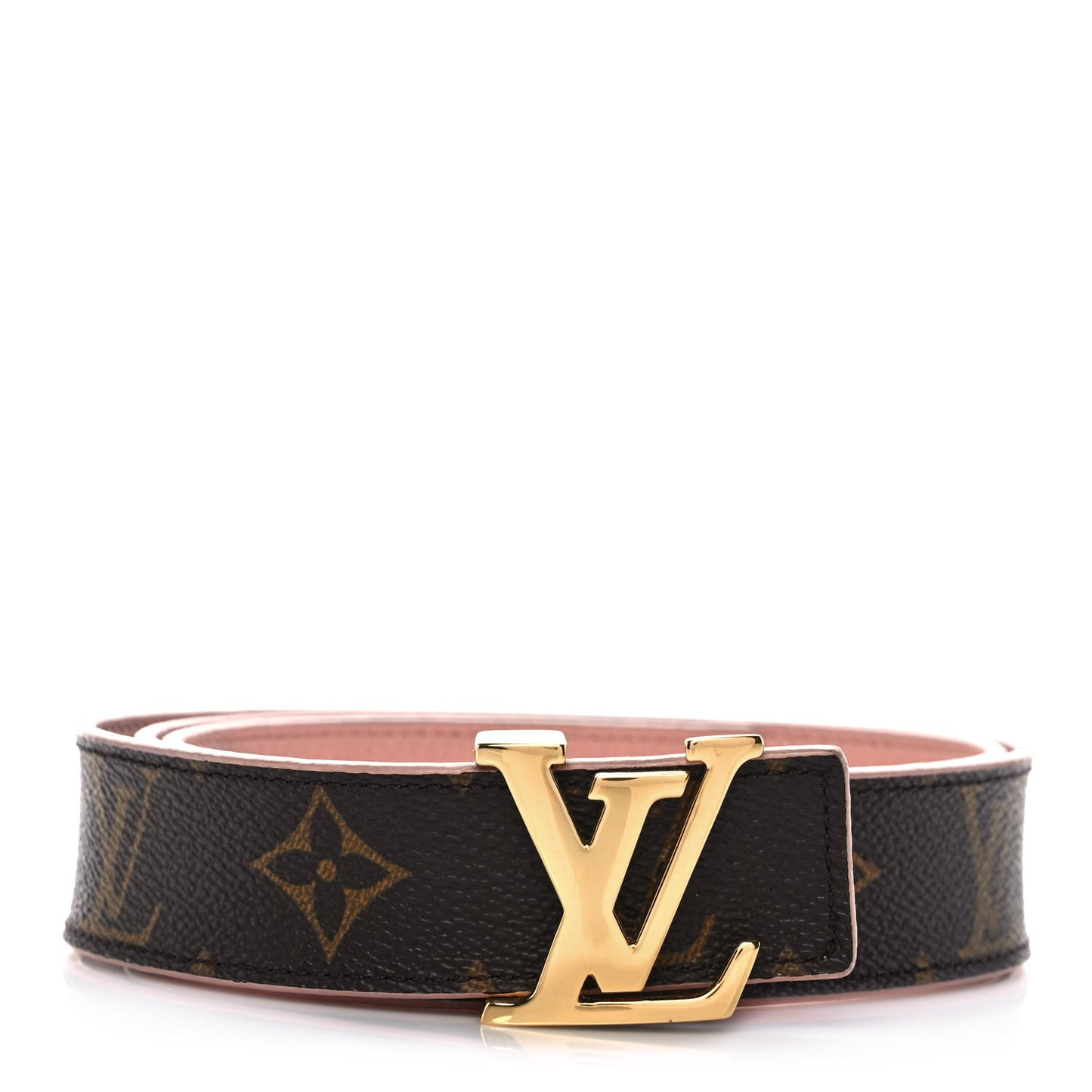 Calfskin Monogram 30mm LV Initiales Reversible Belt 80 32 Rose Poudre