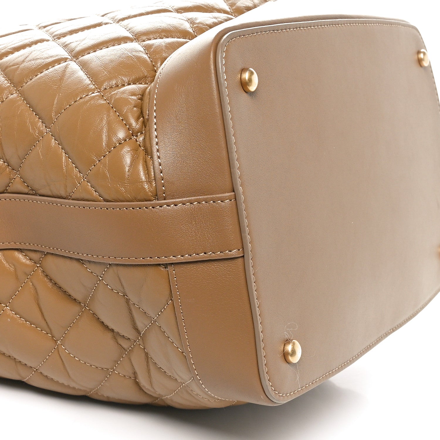 Chanel Tweed Aged Calfskin Quilted Casual Style Hobo Beige 9 of 10