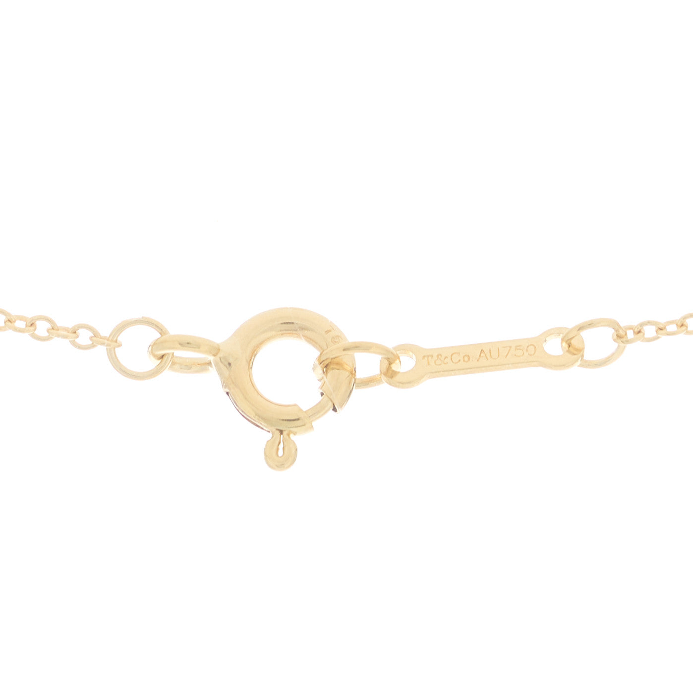 Tiffany 18K Yellow Gold Diamond Paloma Picasso Love & Kisses Pendant Necklace 4 of 7