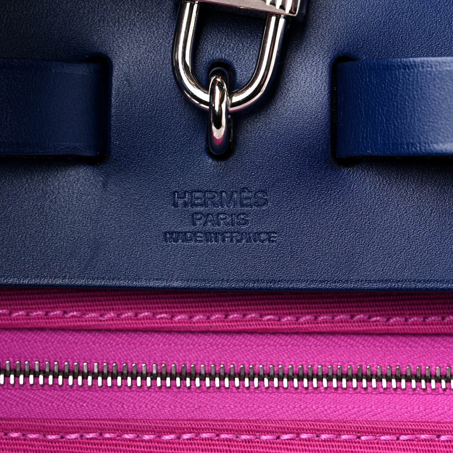 Hermes Vache Hunter Toile Herbag Zip 31 PM Magnolia Bleu Saphir 7 of 14