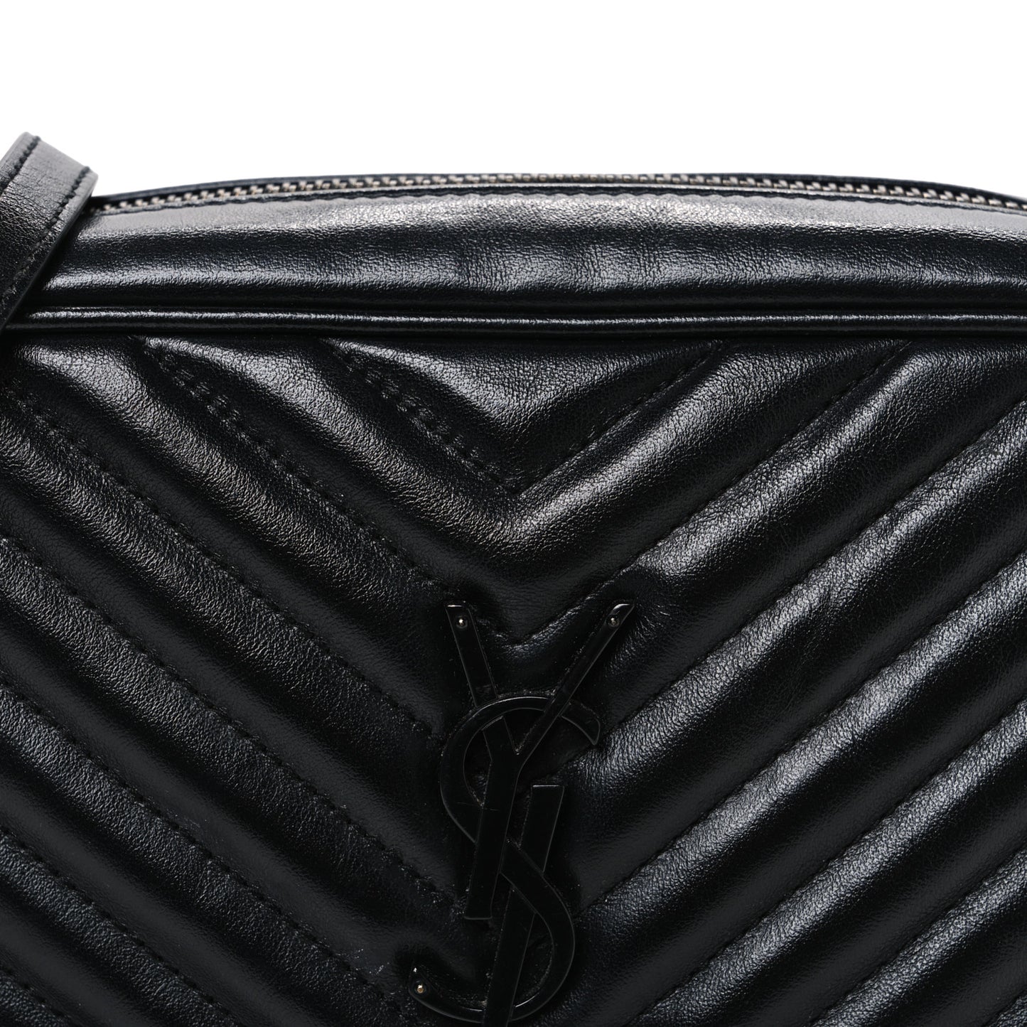 Calfskin Matelasse Monogram Monochrome Lou Camera Bag Black