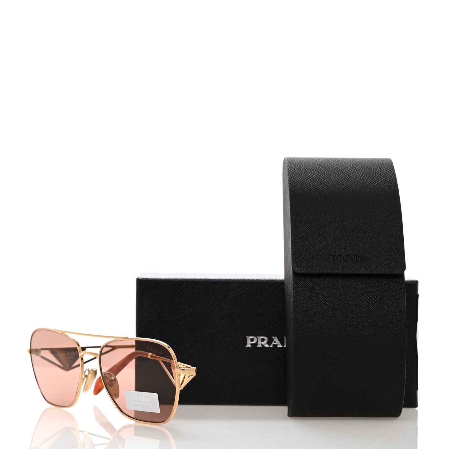 Metal Symbole Triangle Logo Sunglasses SPRA50 Beige