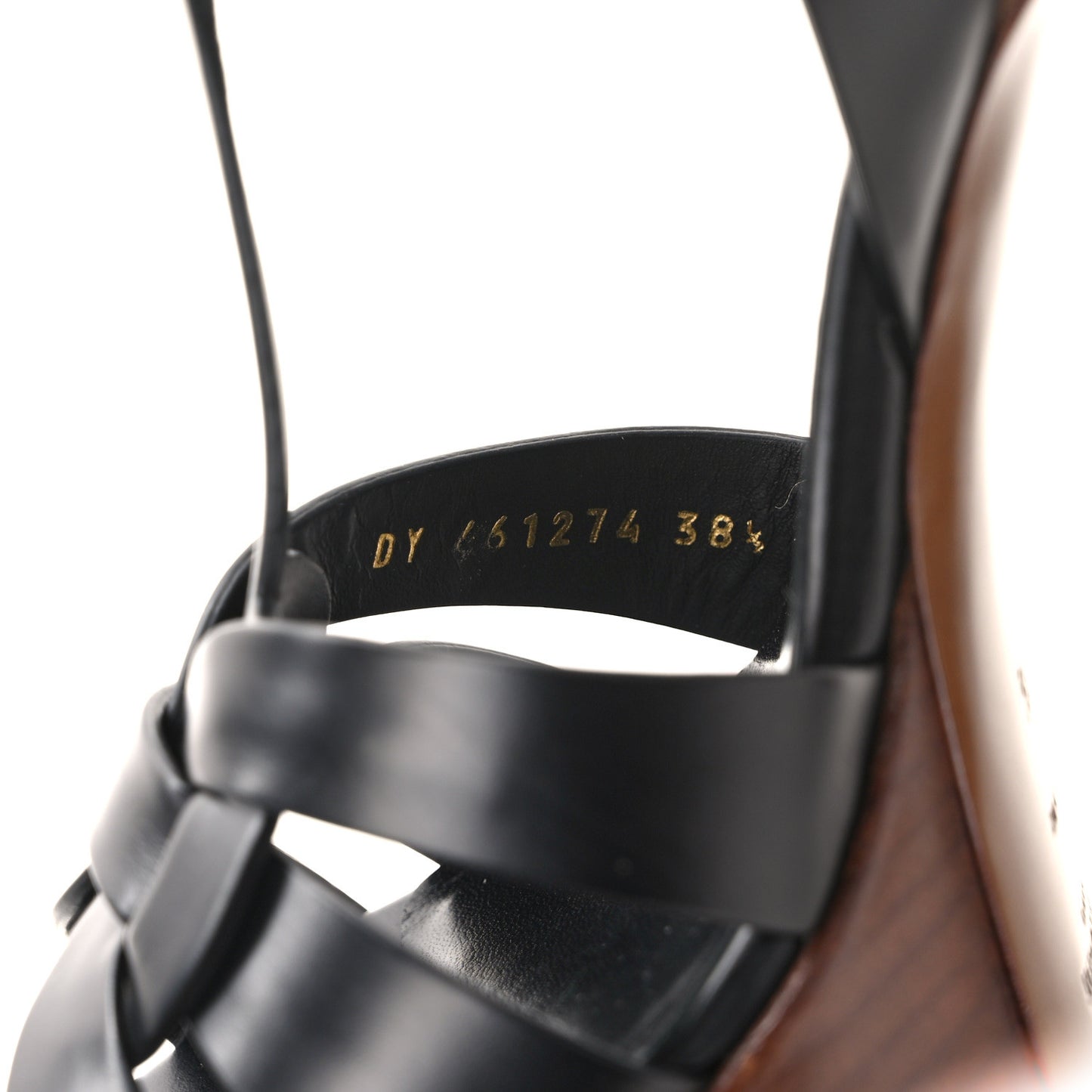 Calfskin Betty 80 Tribute Sandals 38.5 Black