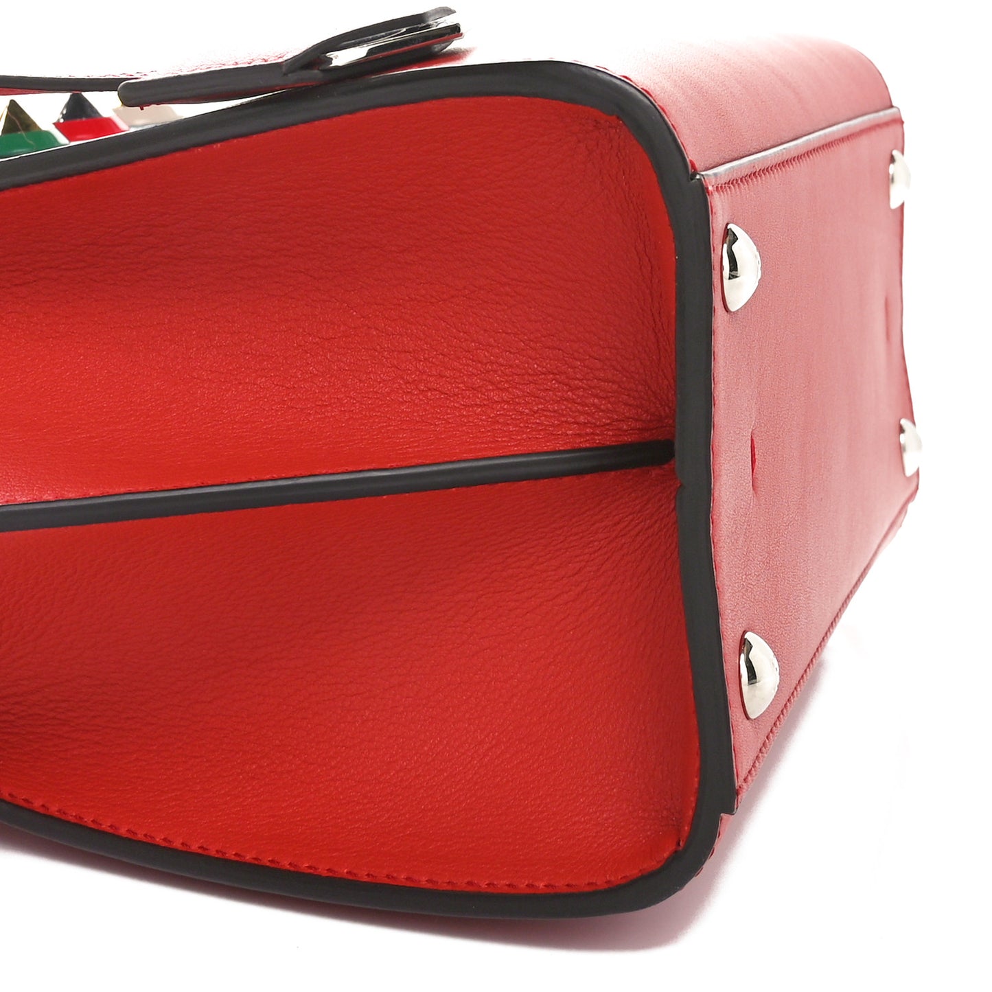 Vitello Dolce Plexiglass Flowerland Studded Mini 3Jours Tote Bloody Mary Multicolor