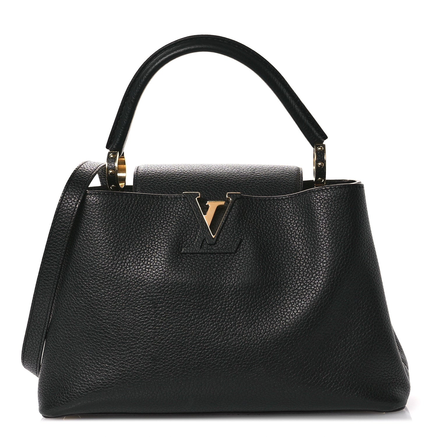 Louis Vuitton Taurillon Capucines BB Black Fuchsia 1 of 10