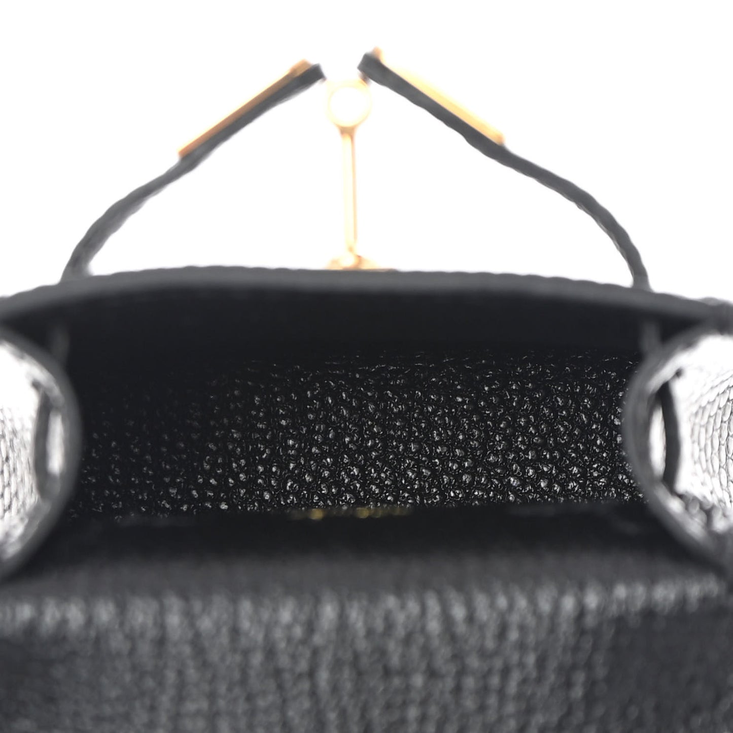 Lizard Mini Kelly Twilly Bag Charm Black