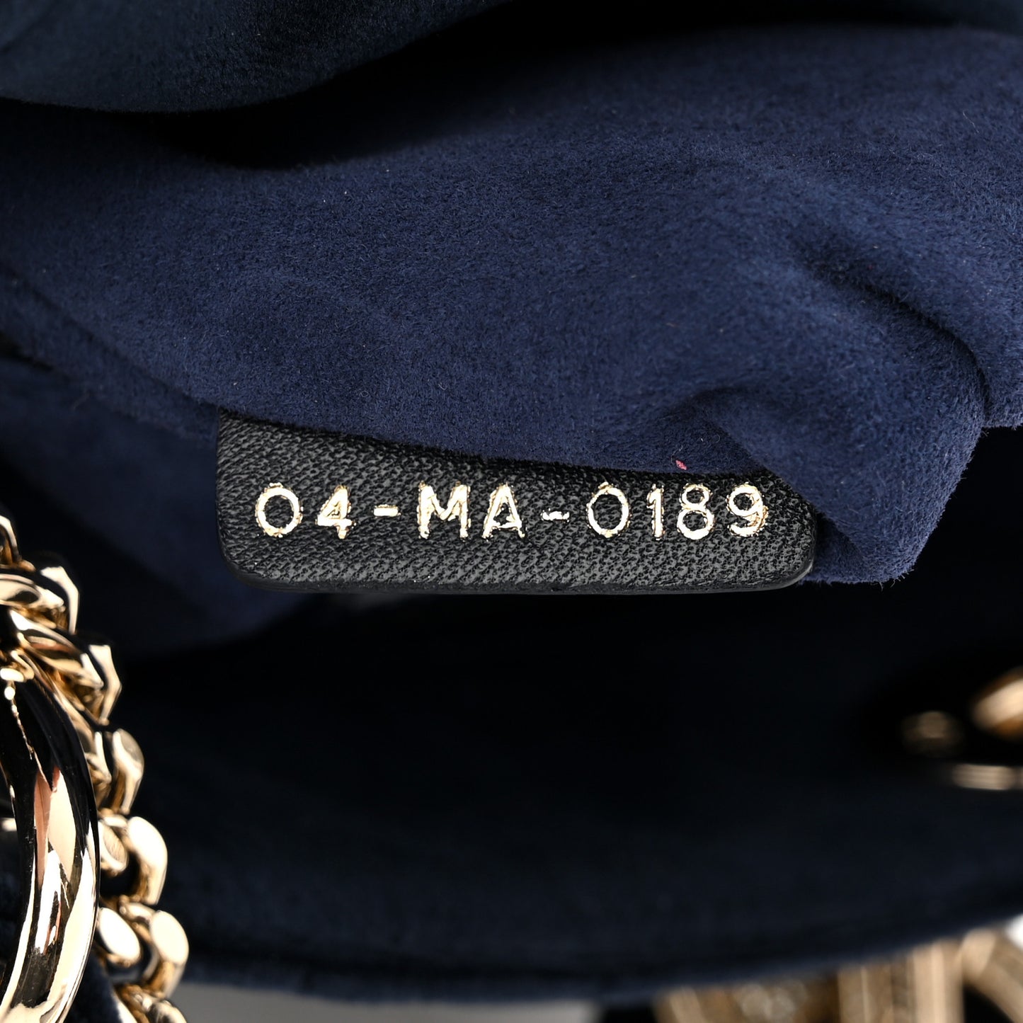 Velvet Mini Lady Dior Navy Blue