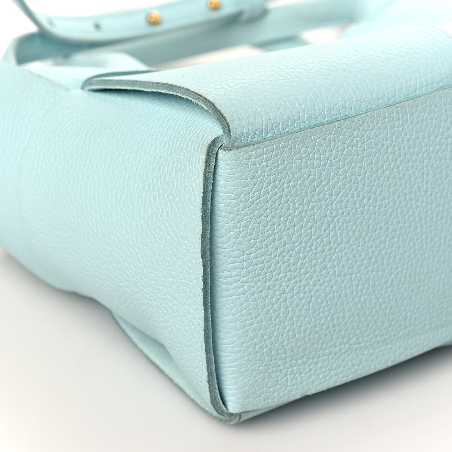 Grained Calfskin Maxi Intrecciato Mini Arco Tote Pale Blue