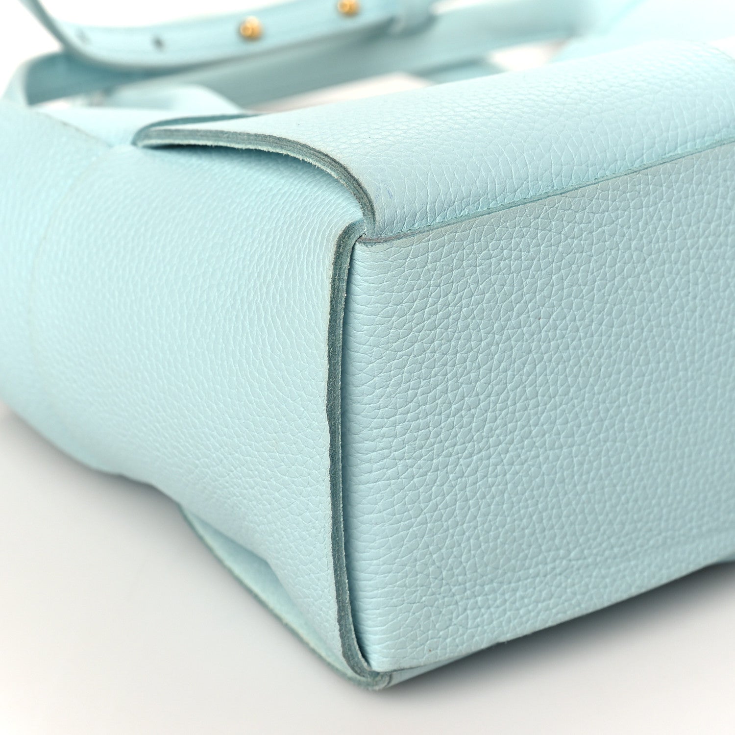 Bottega Veneta Grained Calfskin Maxi Intrecciato Mini Arco Tote Pale Blue 8 of 10