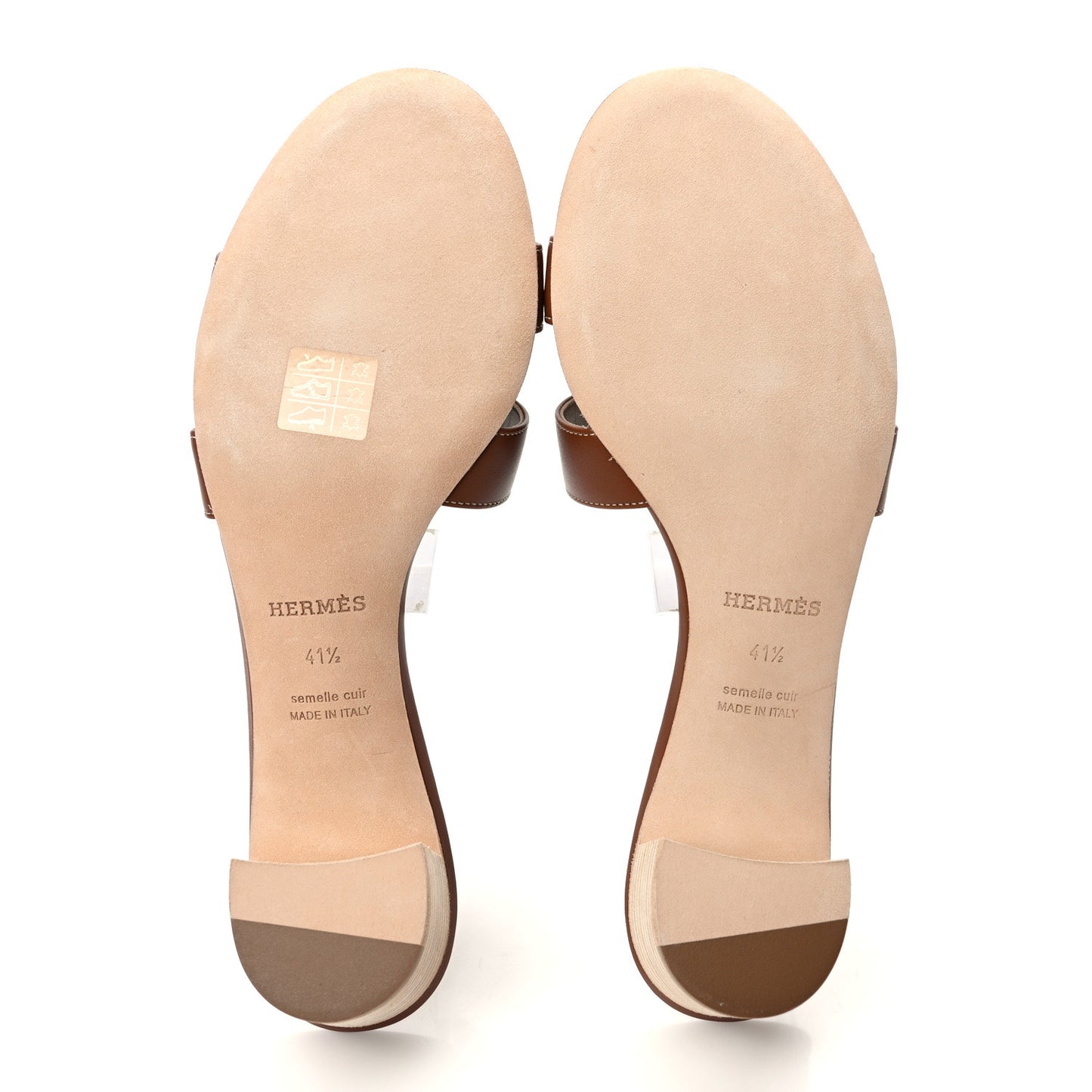 Calfskin Oasis Sandals 41.5 Gold