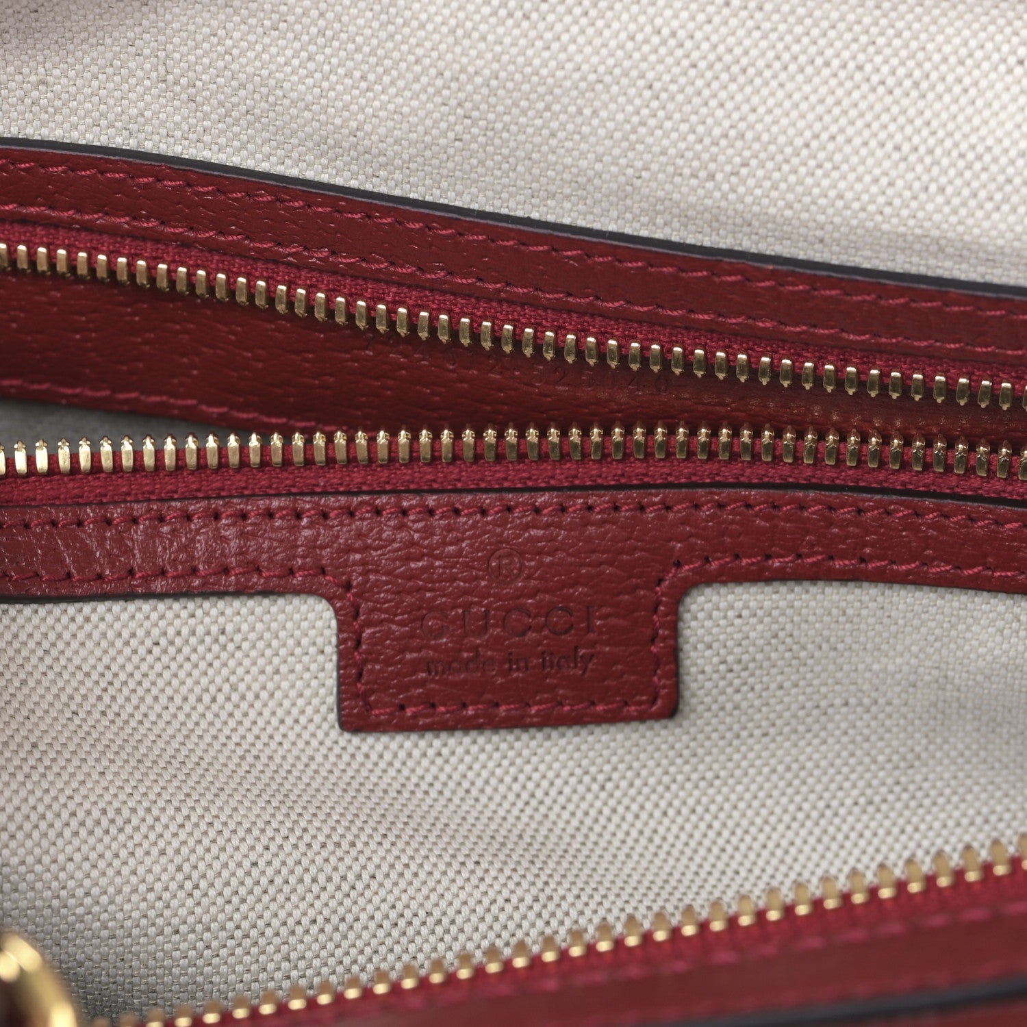 Gucci Textured Dollar Calfskin Web Large Savoy Duffle Bag Red 6 of 8