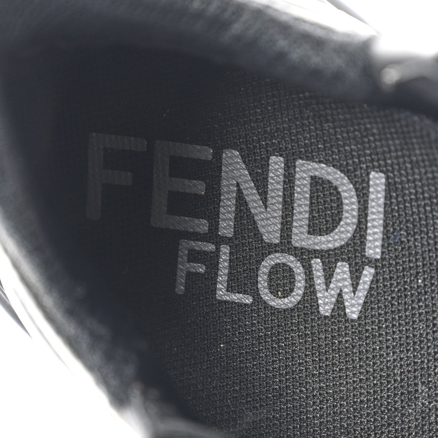 Fendi Vitello FF Womens Fendi Flow Low Top Sneakers 38.5 Black 8 of 12