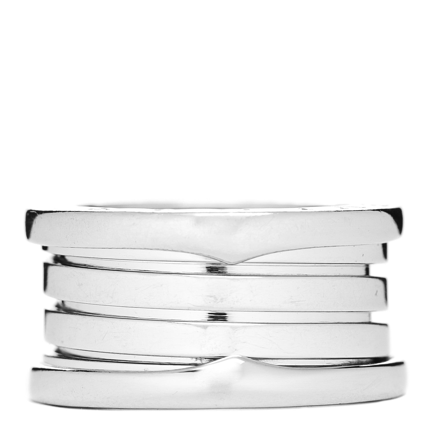 Bulgari 18K White Gold B.Zero1 Four-Band Ring 50 5.25 1 of 5