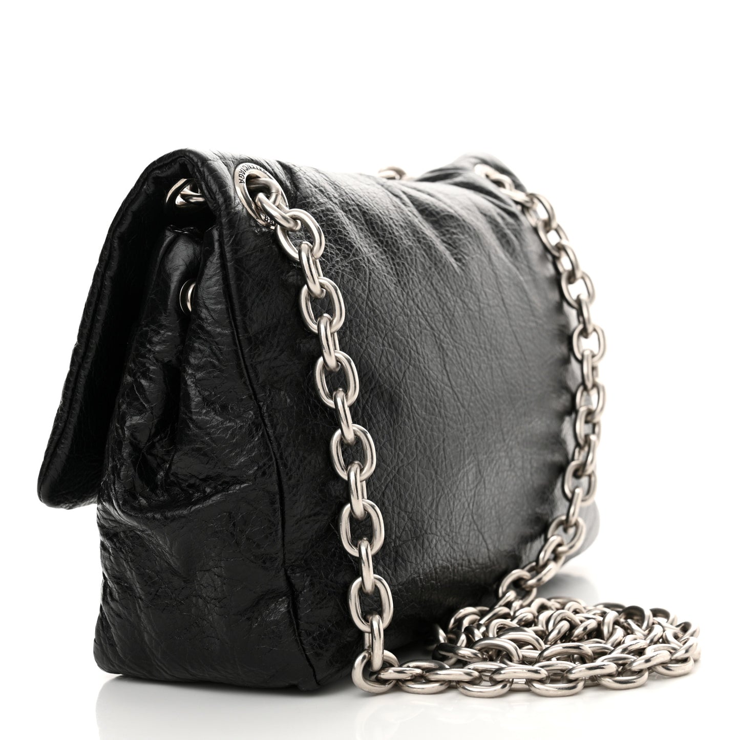 Arena Calfskin Mini Monaco Chain Shoulder Bag Black