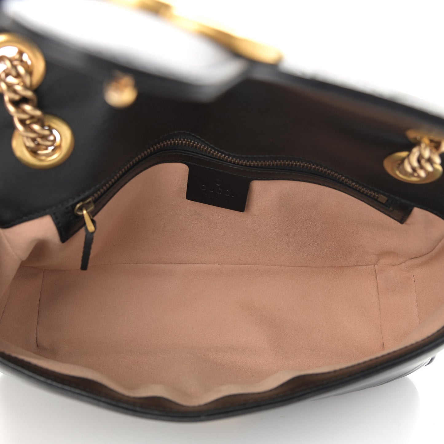 Calfskin Matelasse Small GG Marmont Shoulder Bag Black