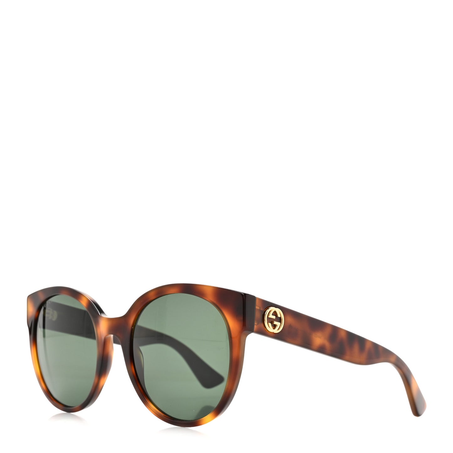 Acetate Round Web Sunglasses GG 0035S Tortoise