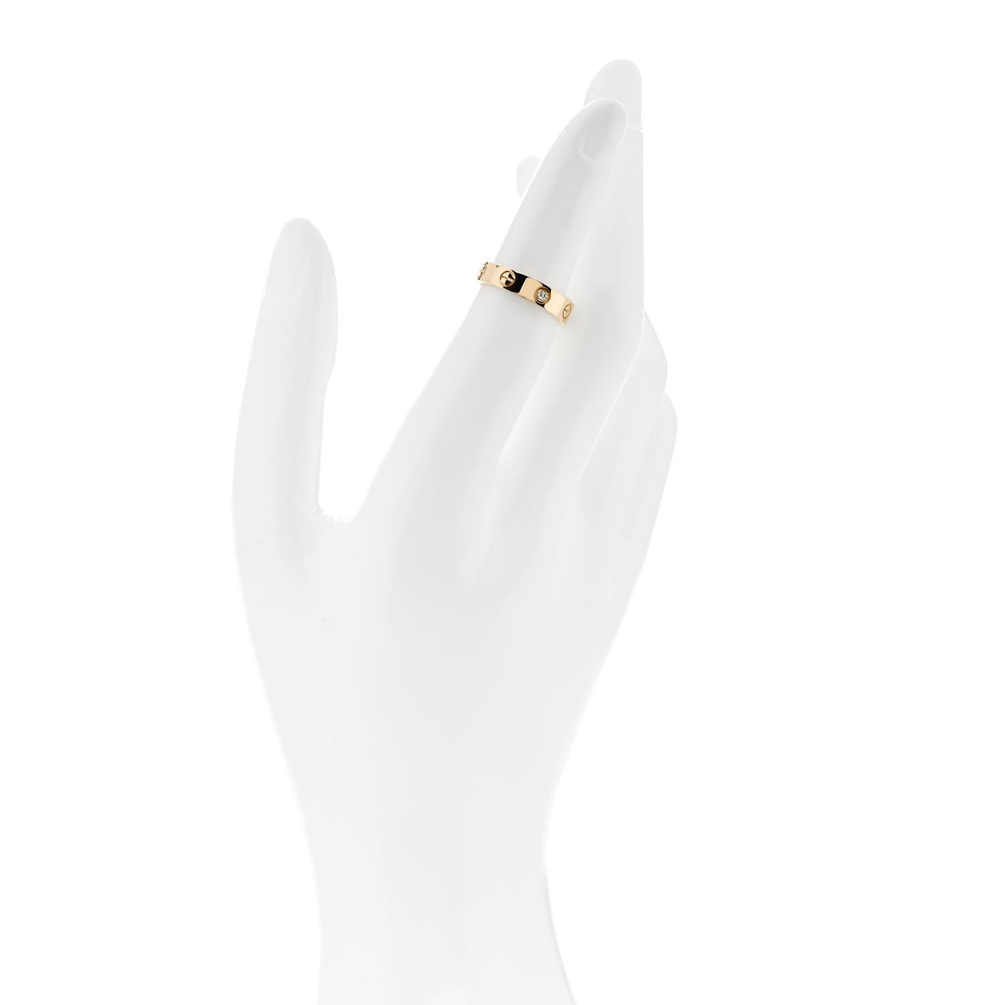 18K Yellow Gold Diamond 4mm LOVE Wedding Band Ring 49 5