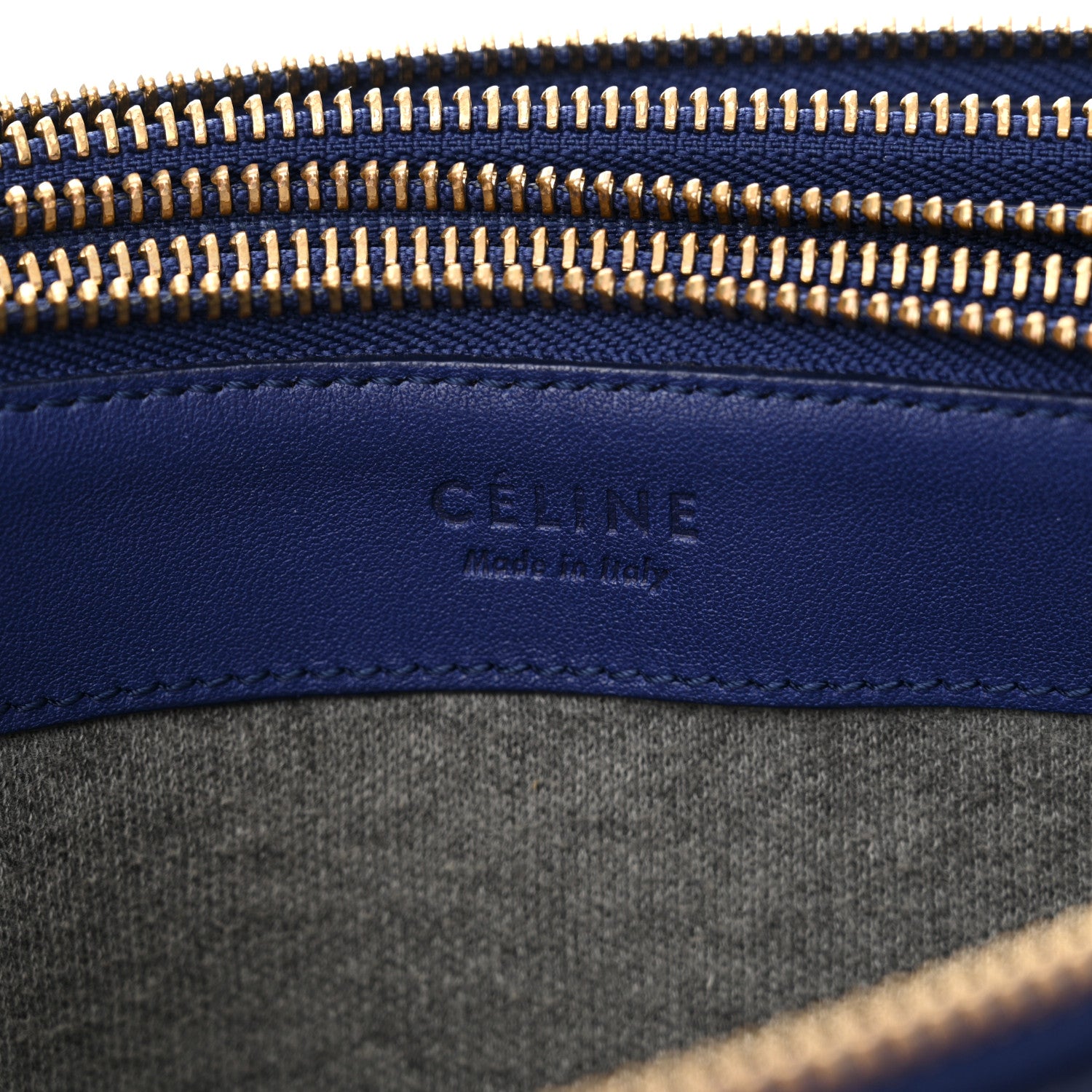 Celine Lambskin Large Trio Crossbody Bag Indigo 8 of 21