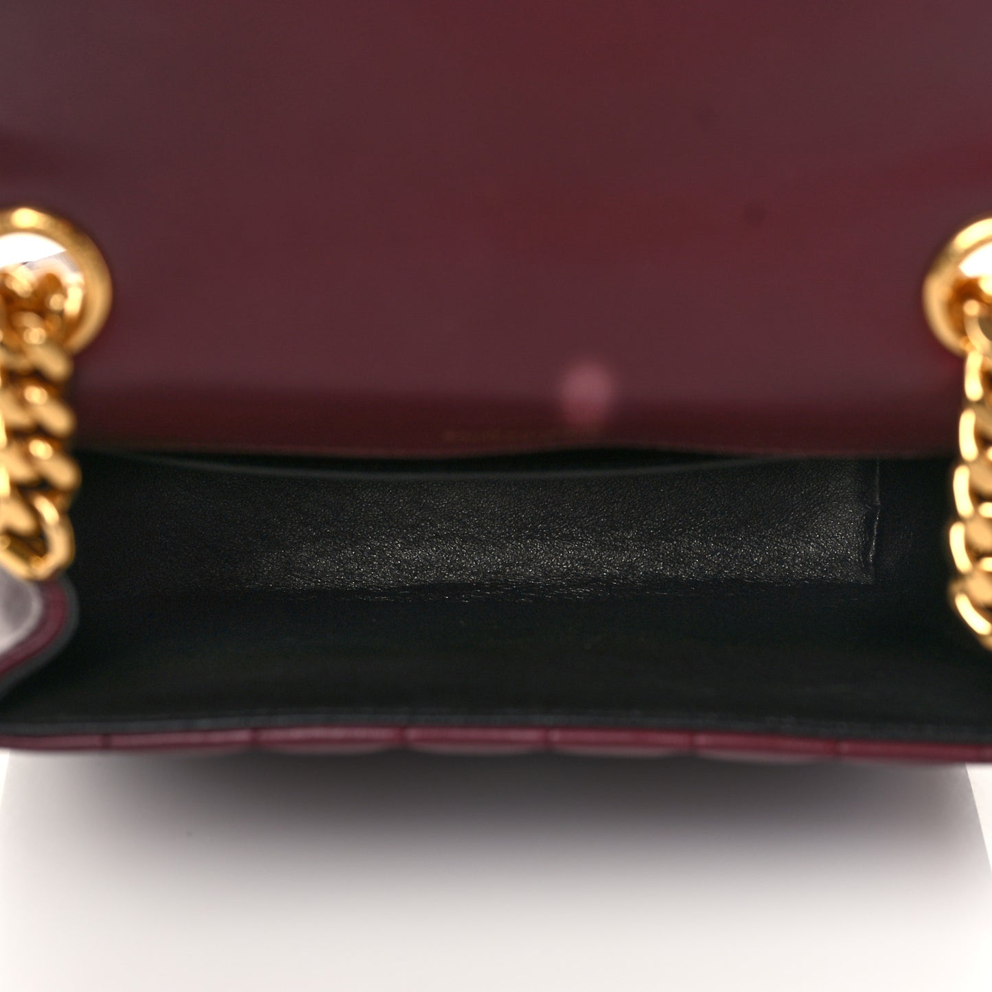 Lambskin Matelasse Monogram Medium Vicky Chain Bag Dark Legion Red