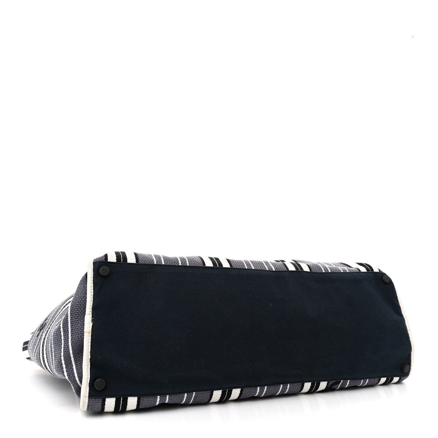 Striped Canvas CC Tote Blue White Black
