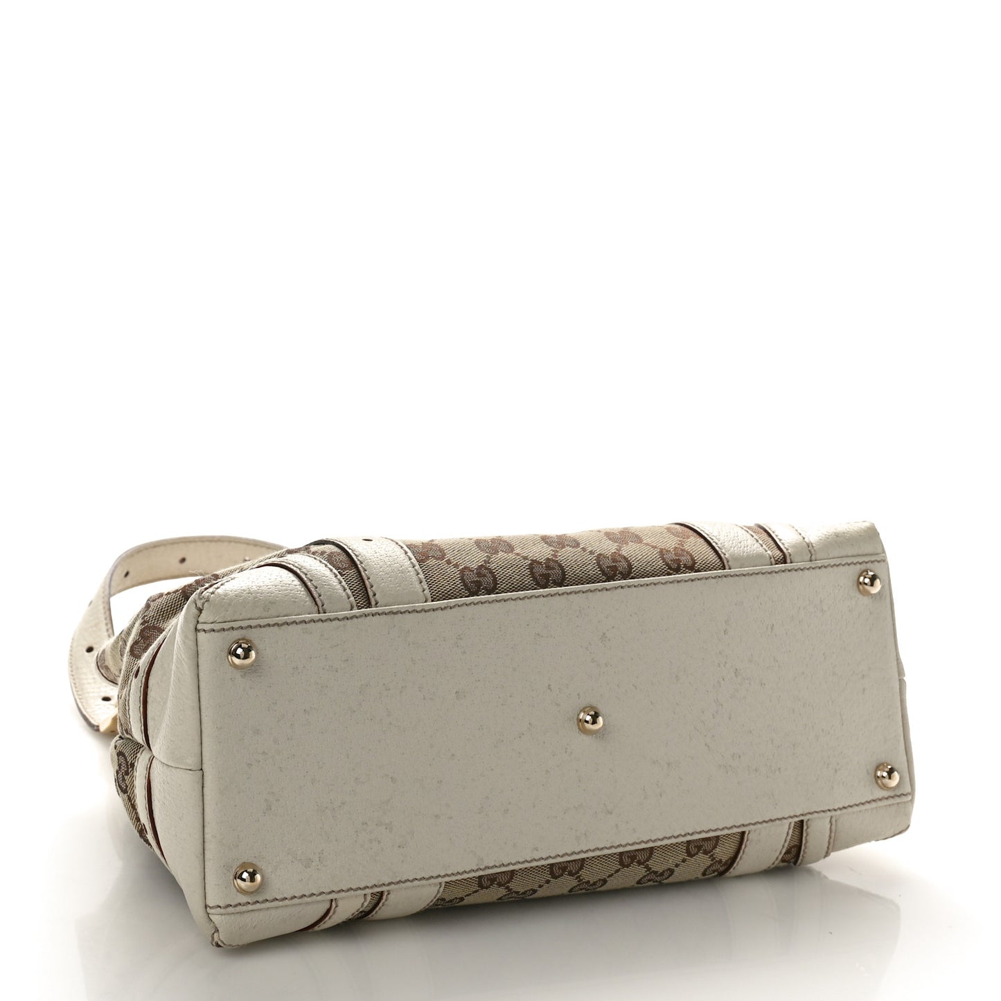 Monogram Horsebit Shoulder Bag Off White
