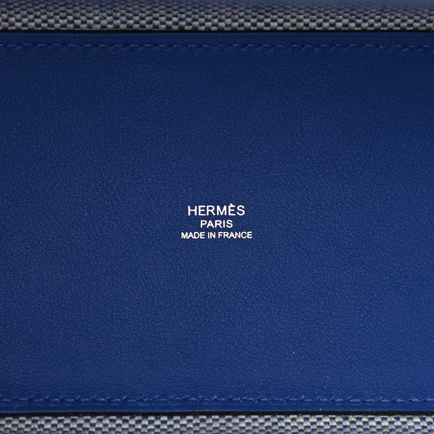 Swift H Canvas Cabas H En Biais 27 Bleu Royal Ecru