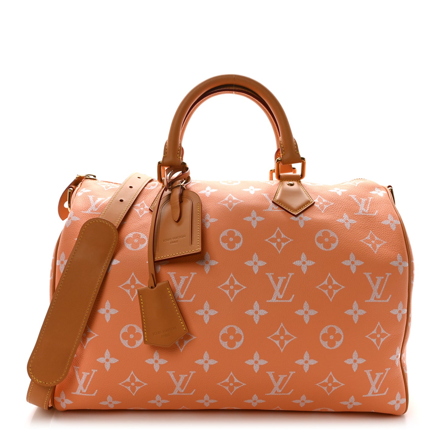 Calfskin Monogram Speedy P9 Bandouliere 40 Summer Peach
