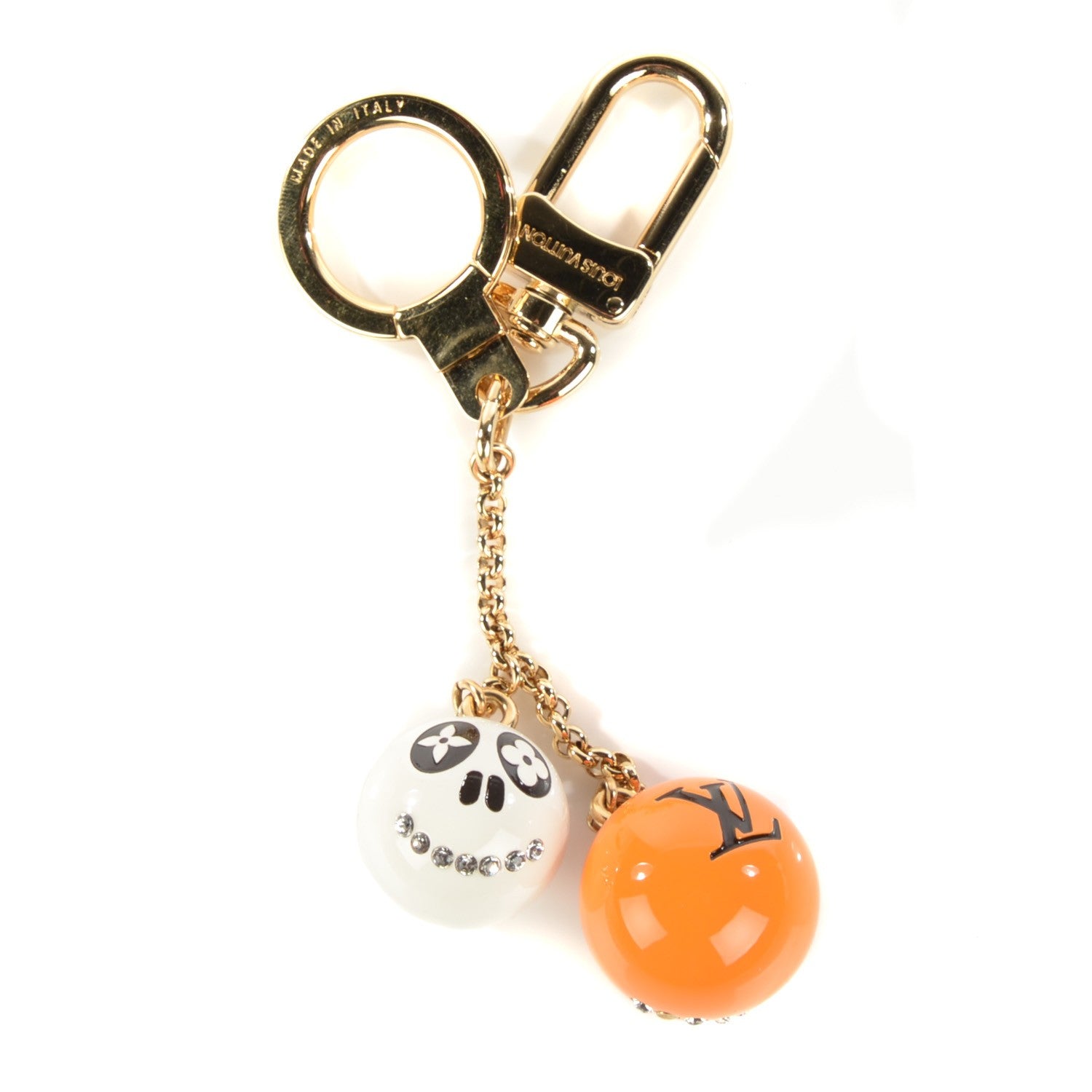 Louis Vuitton Halloween Jack and Lucie Key Holder Orange 117634