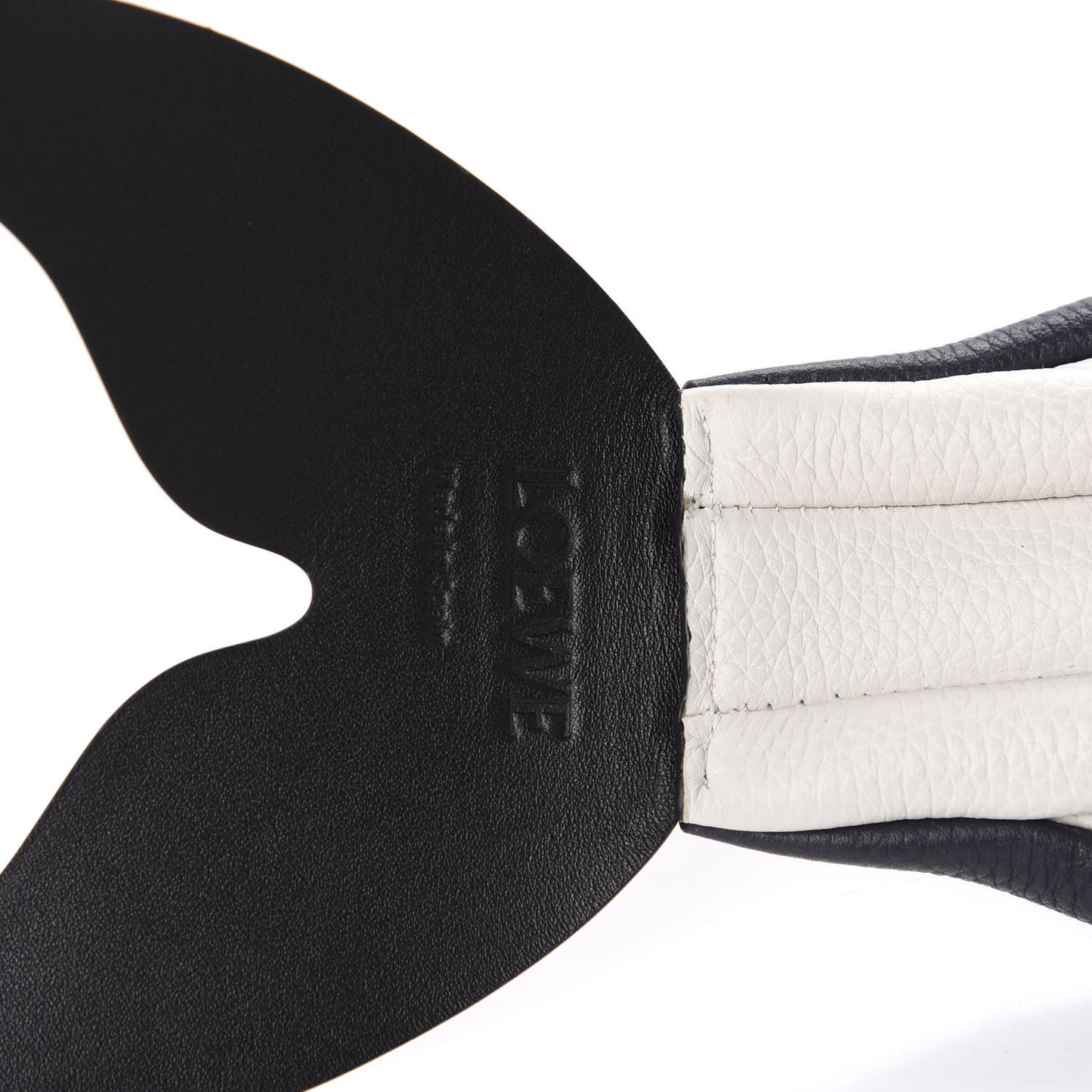 Calfskin Paula's Ibiza Mini Whale Crossbody Bag Black White