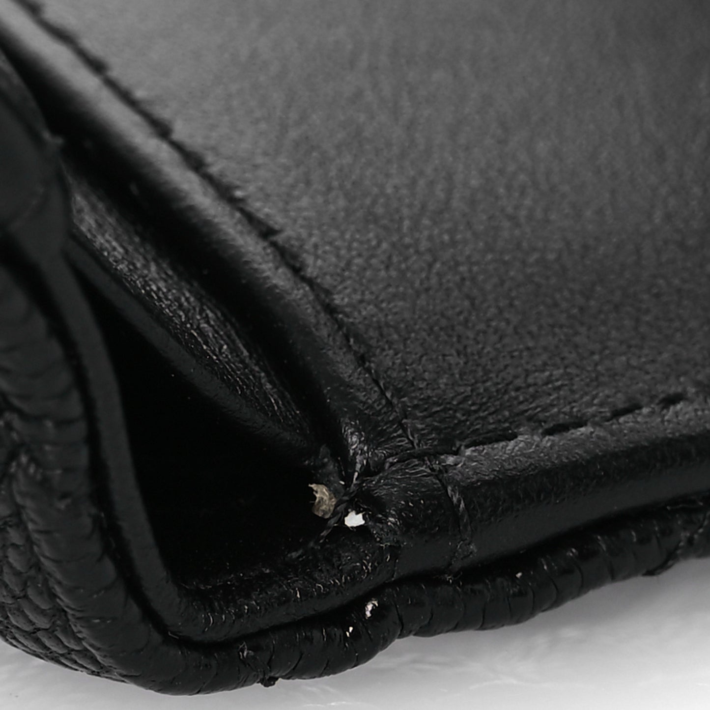 Caviar Quilted Enamel Coco Casino Double Flap Wallet Black