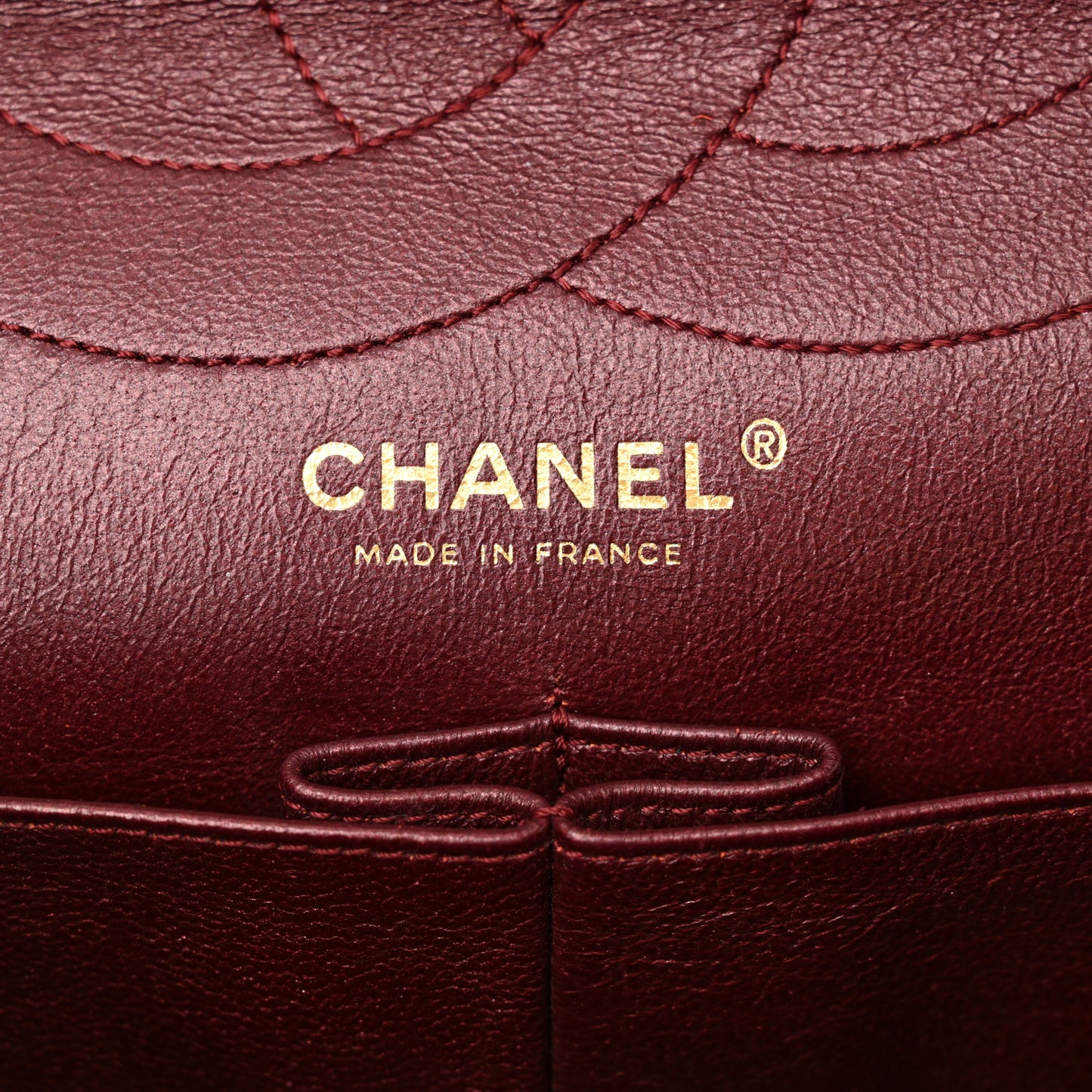 Metallic Aged Calfskin Quilted 2.55 Reissue 227 Flap Dark Red