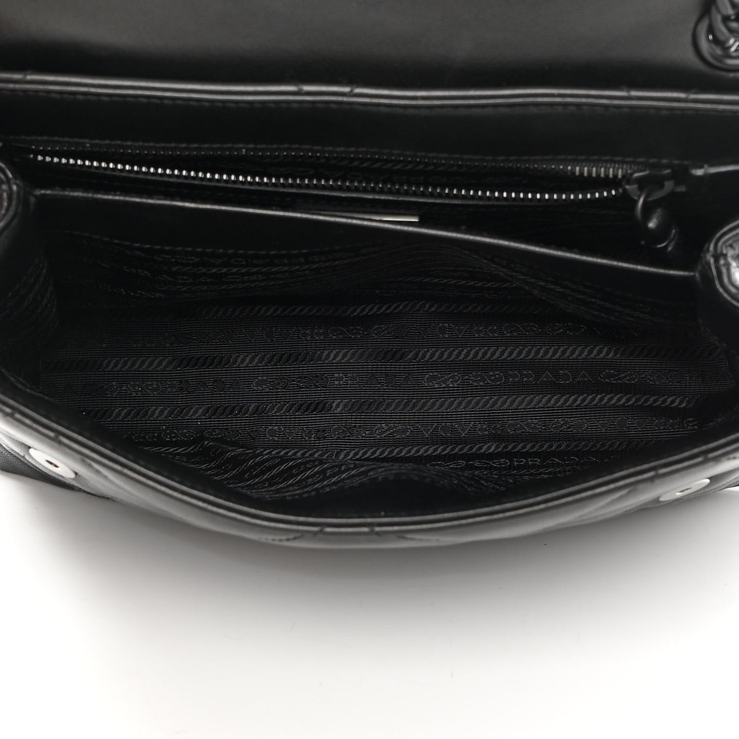 Nappa Triangle Stitched Large Spectrum Bag Black