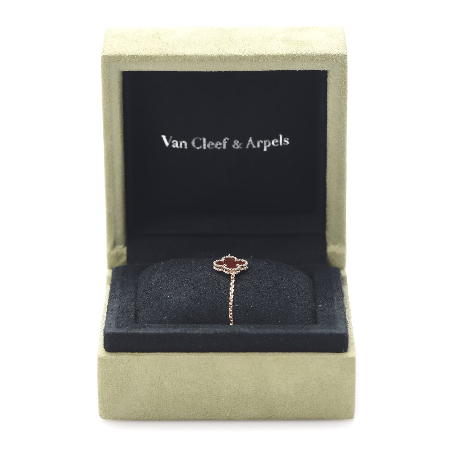18K Rose Gold Carnelian Sweet Alhambra Bracelet