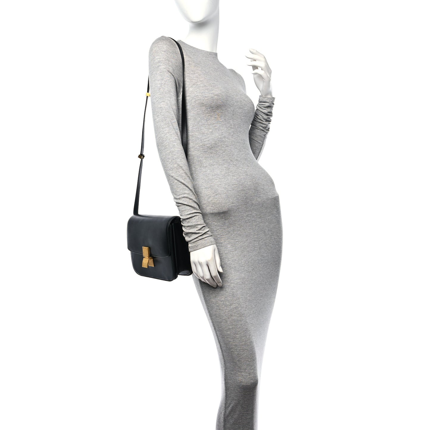 Box Calfskin Medium Classic Box Flap Black