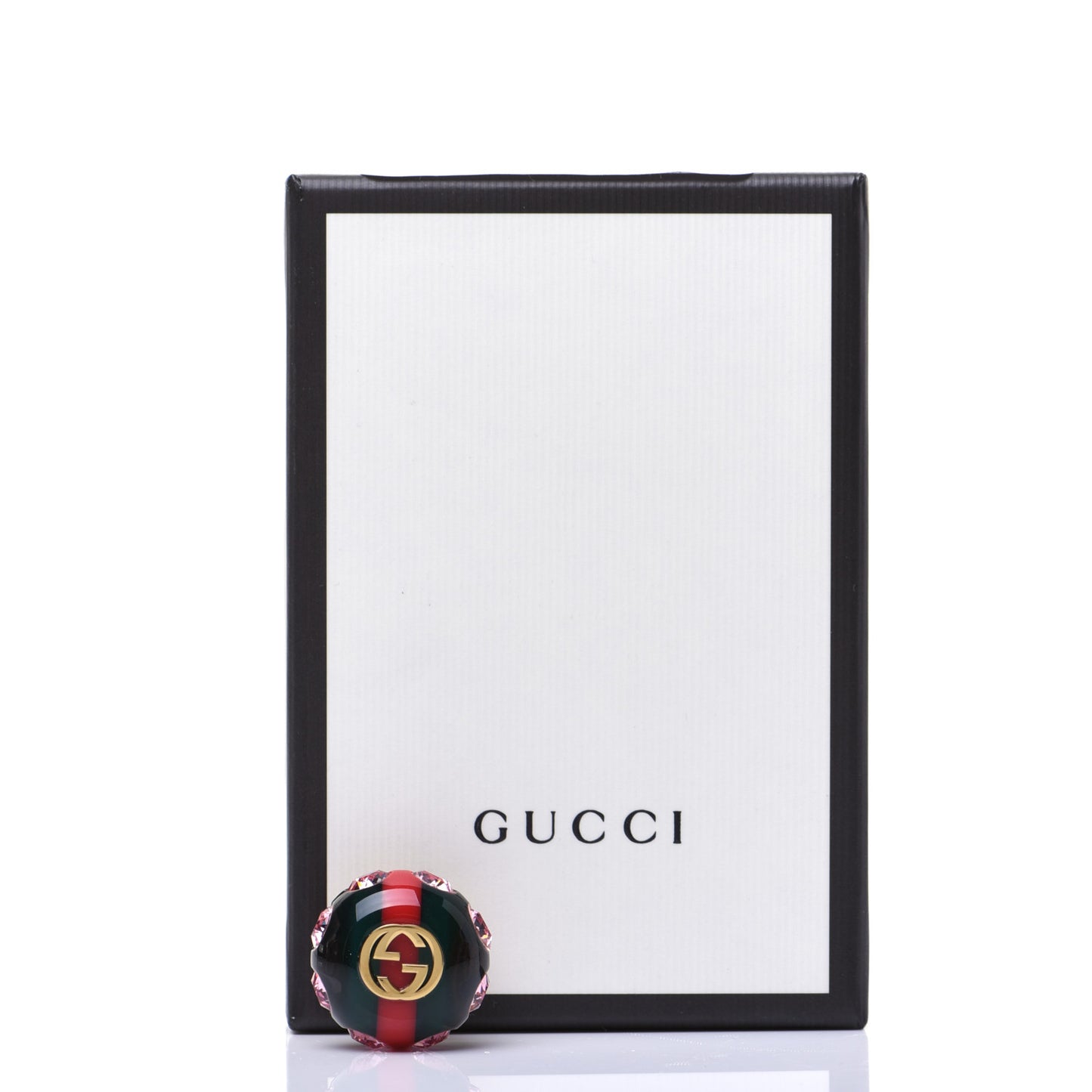 Resin Strass Vintage Web Stud Pin Red Green