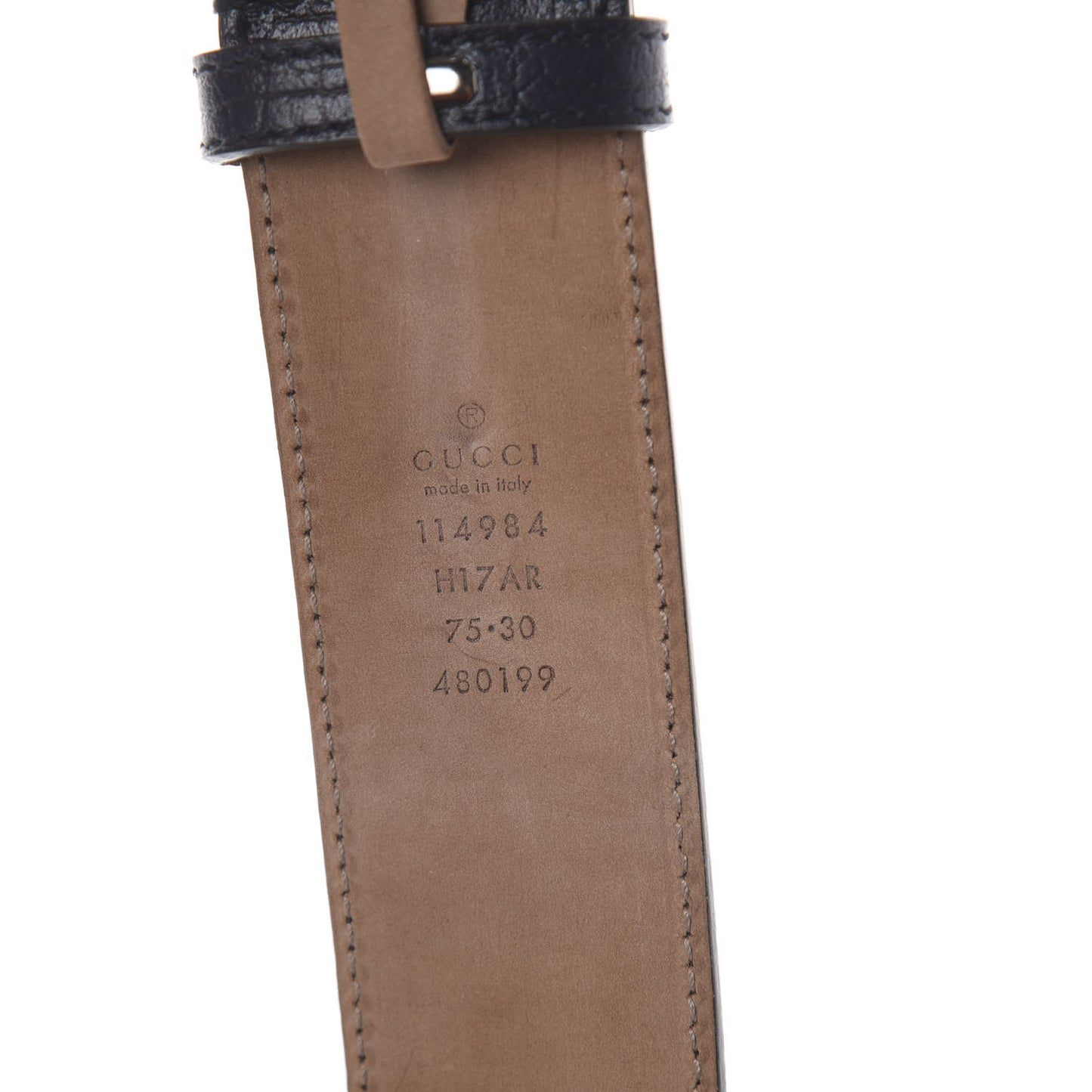 Calfskin Web Interlocking G Belt 75 30 Navy