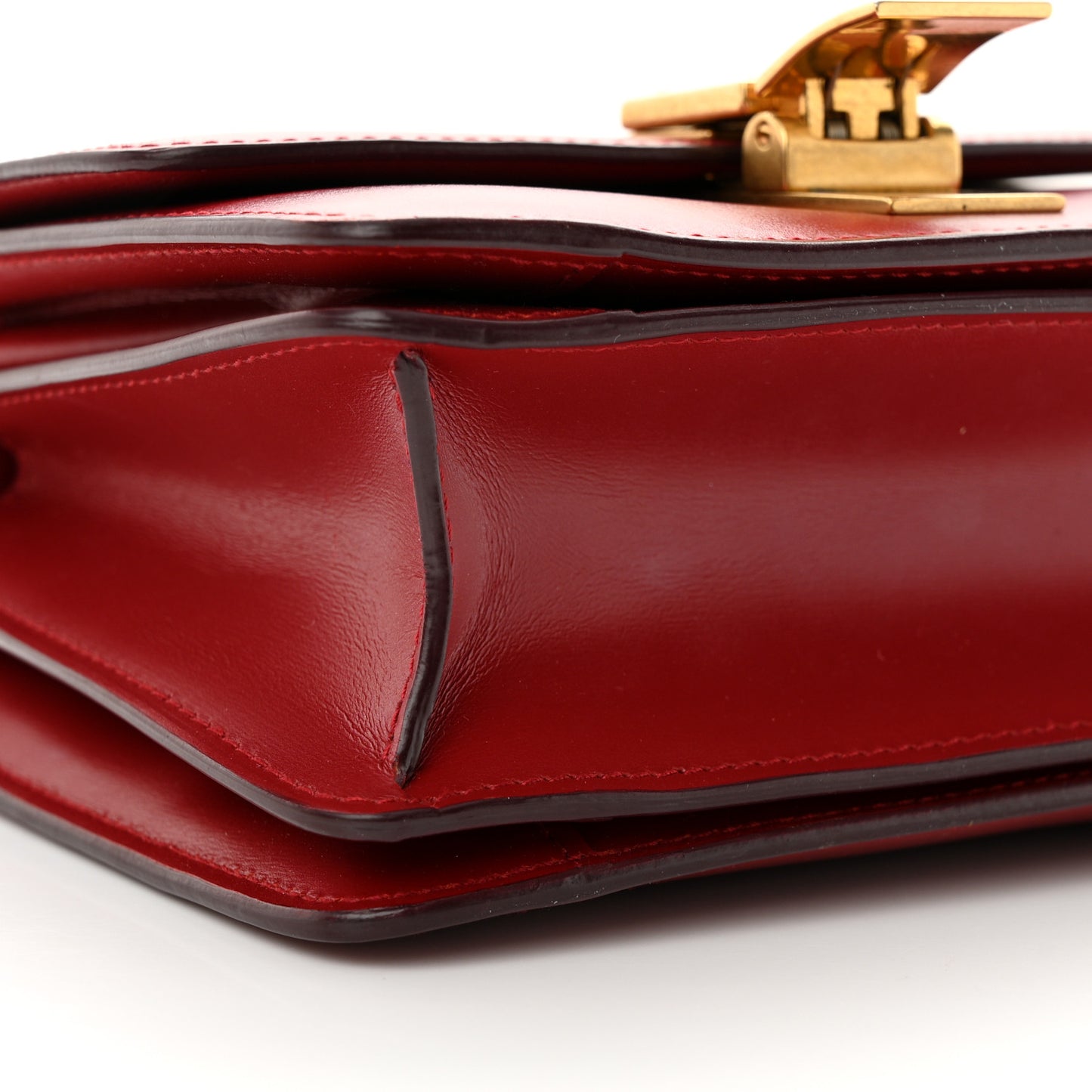 Box Calfskin Small Classic Box Flap Bag Red