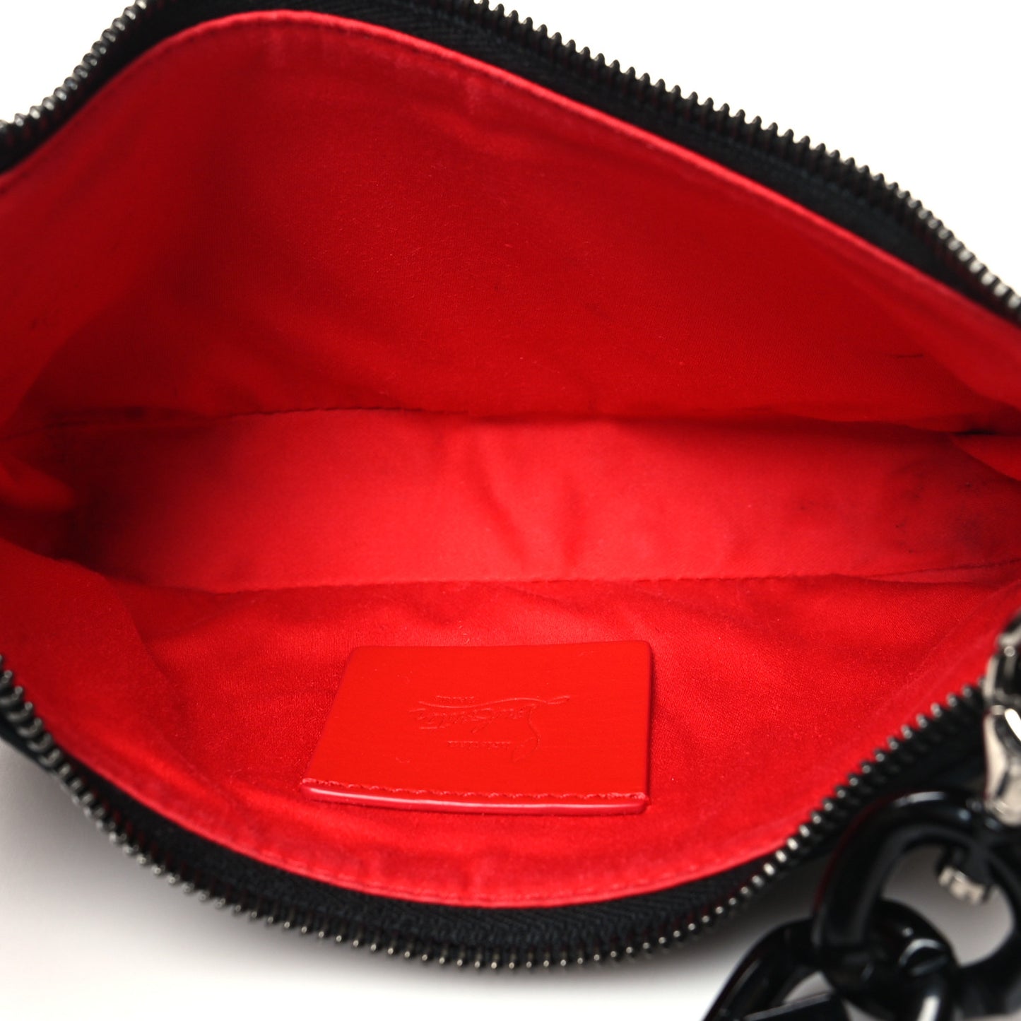 Calfskin Mini Loubila Chain Shoulder Bag Black