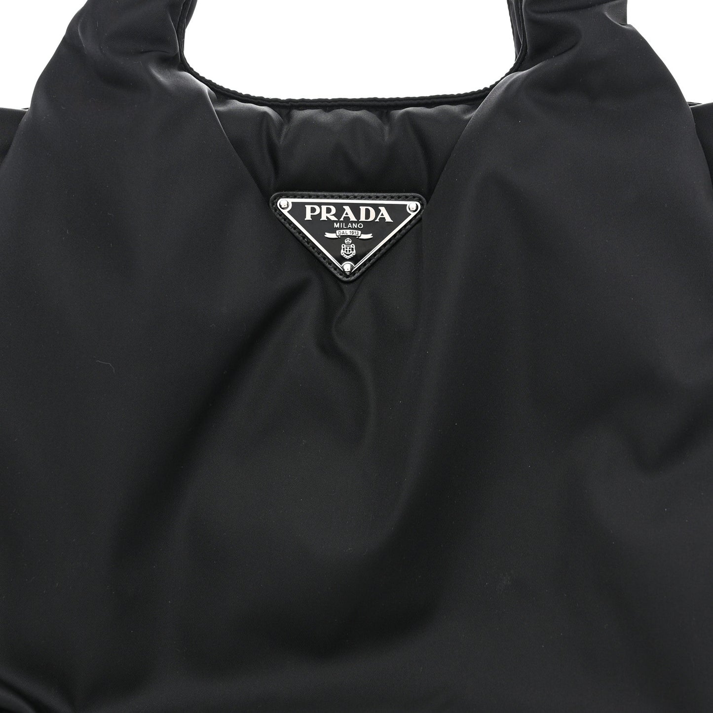Re-Nylon Padded Large Tote Black