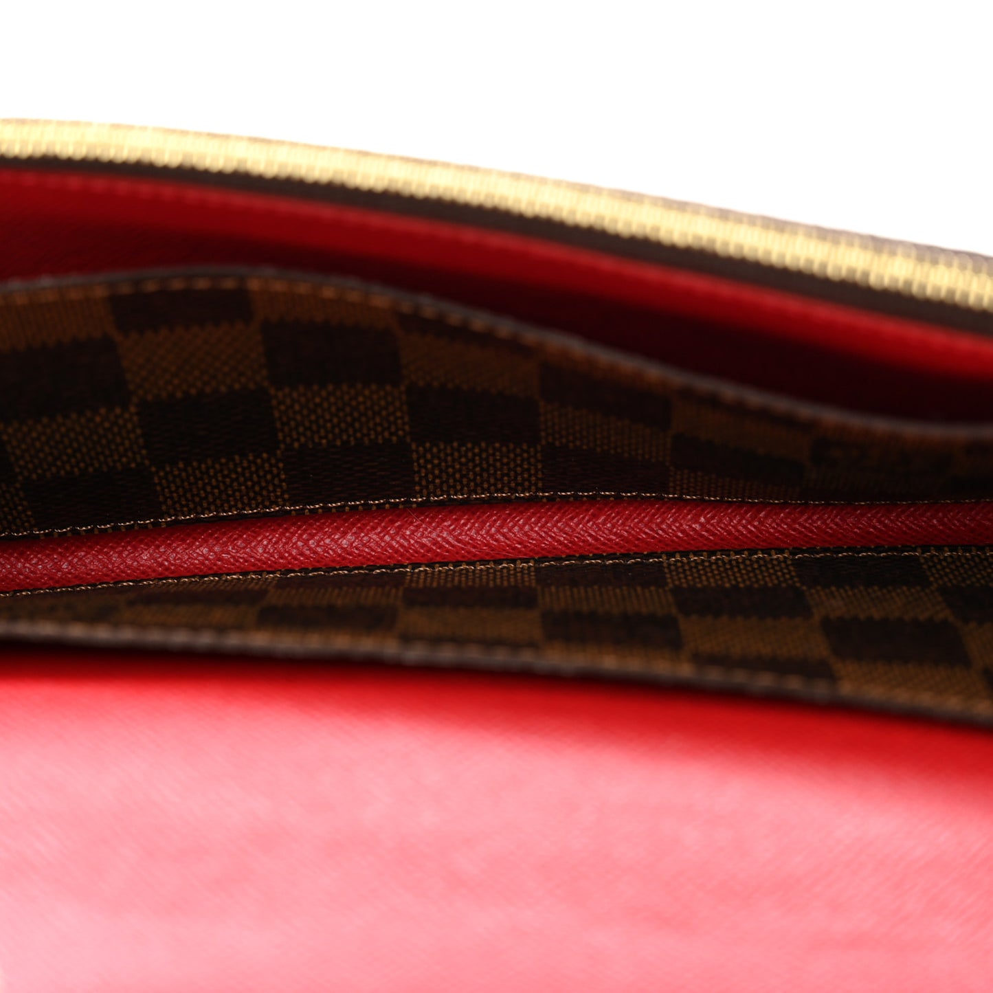 Damier Ebene Emilie Wallet Red