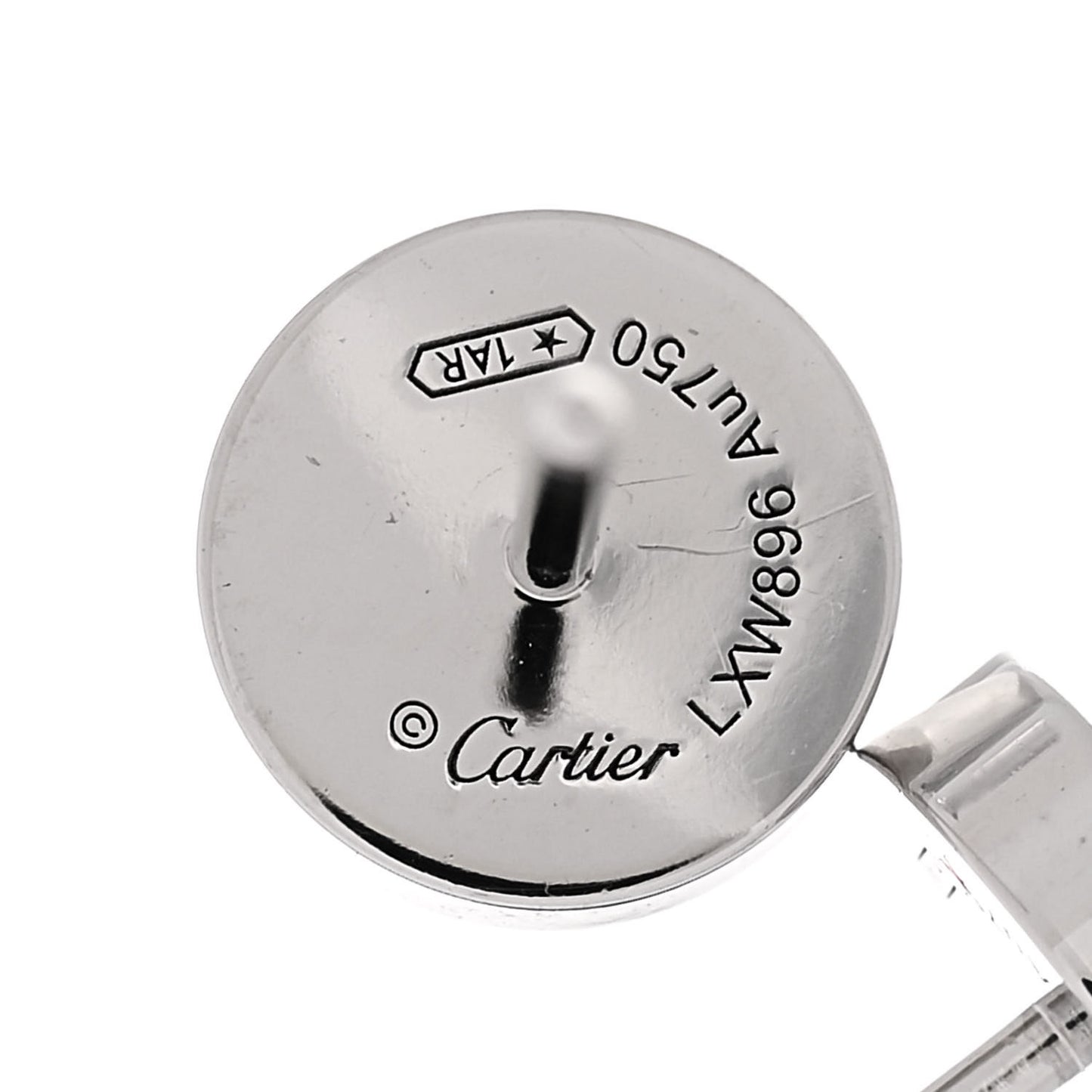 18K White Gold LOVE Earrings