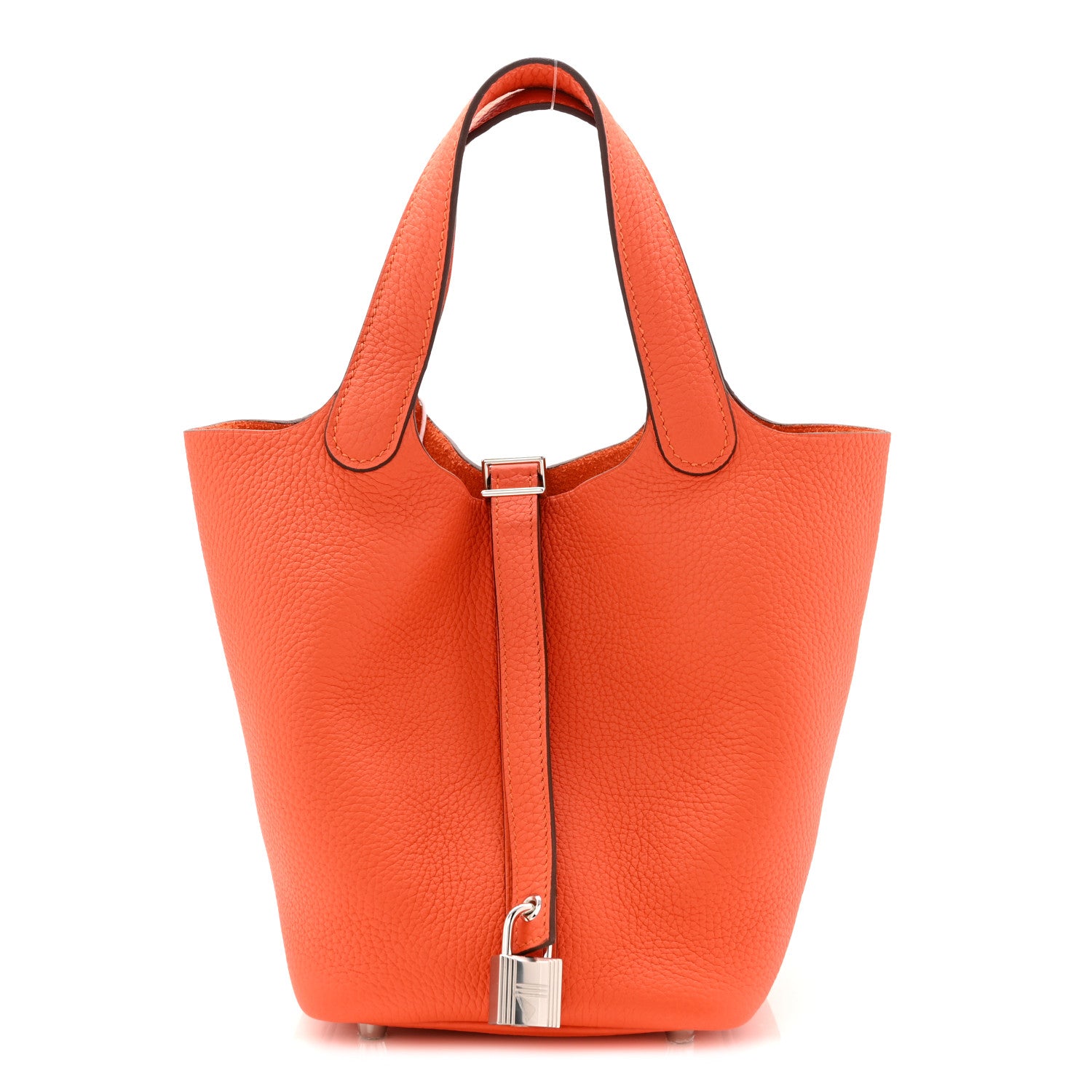 Hermes Taurillon Clemence Picotin Lock 18 PM Tangerine 1841098