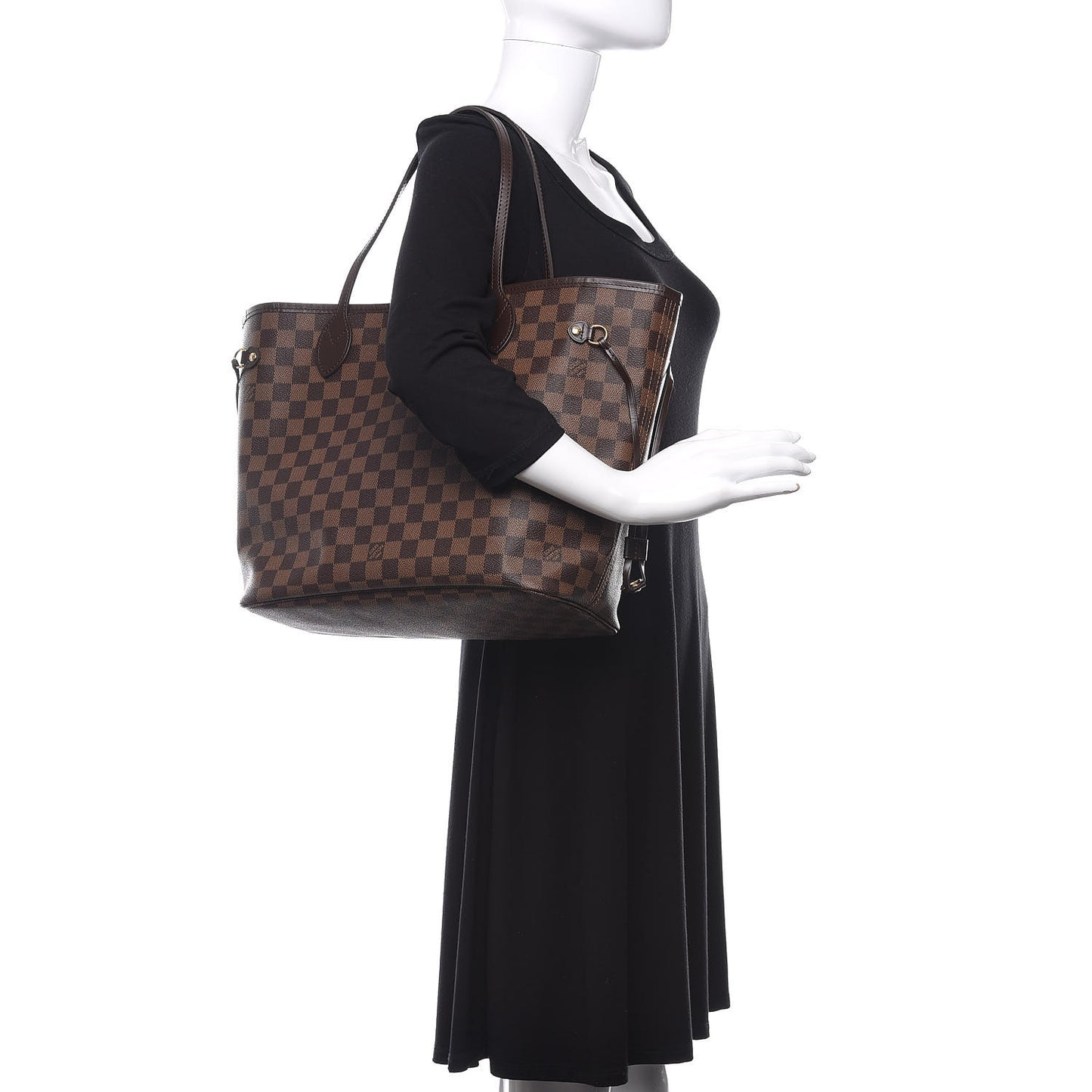 Damier Ebene Neo Neverfull MM Rose Ballerine