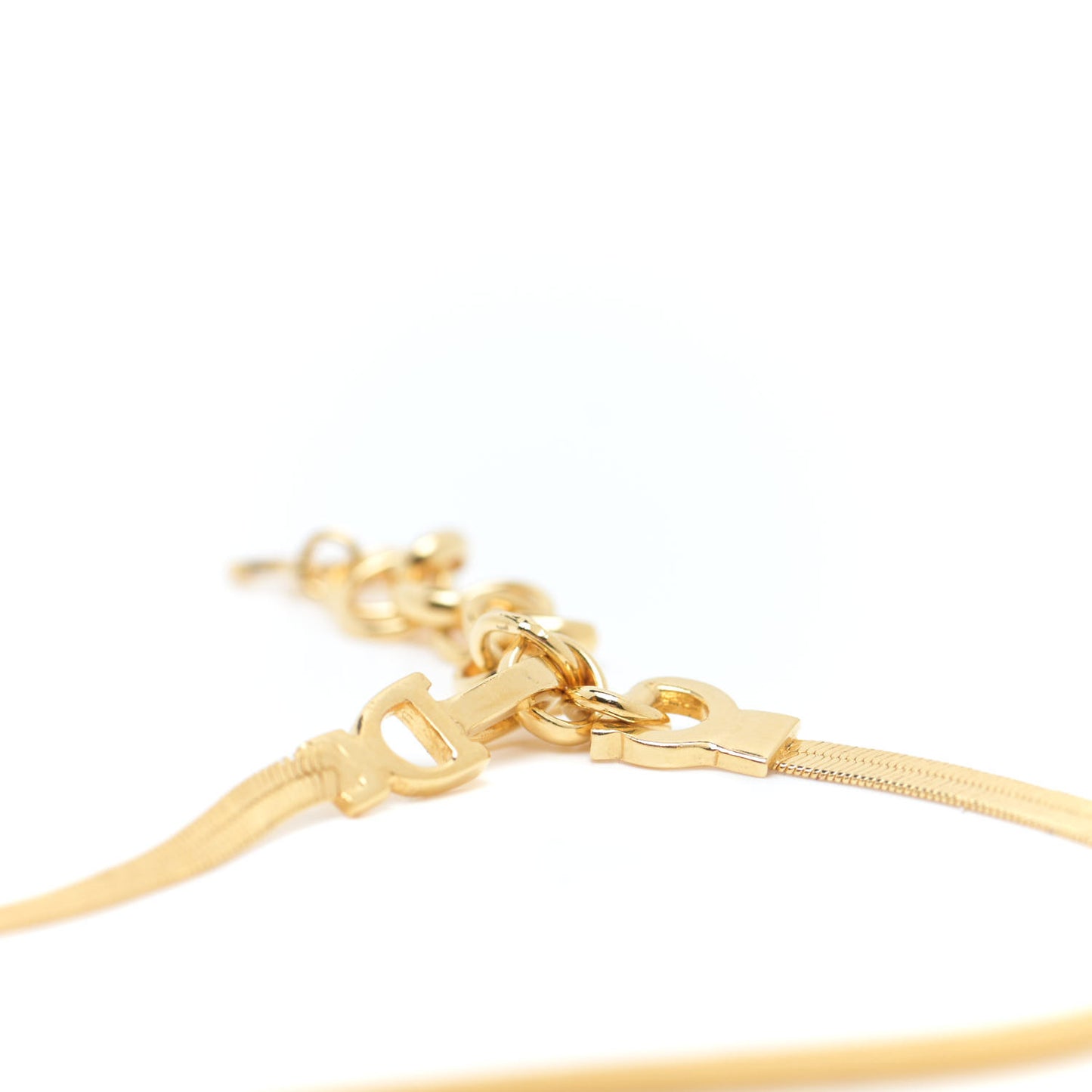 Bow CD Necklace Gold