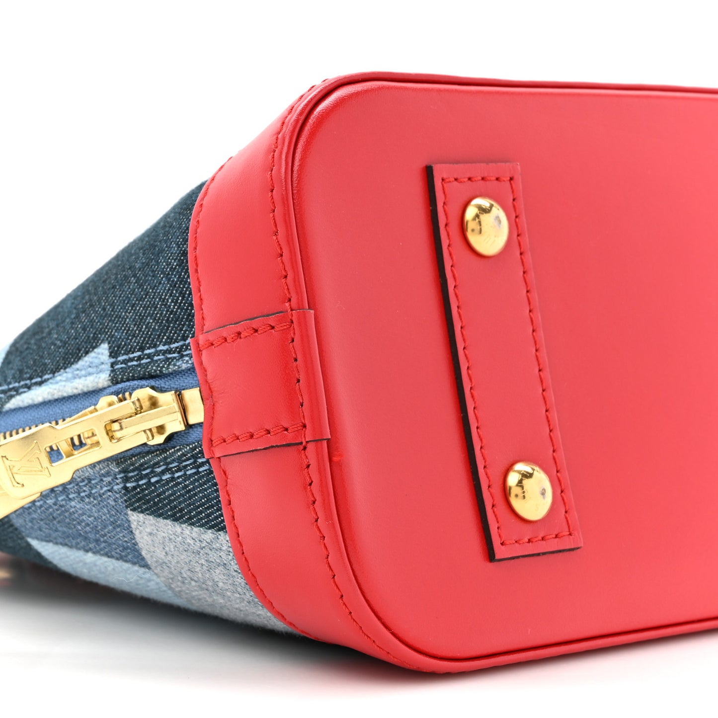 Denim Damier Monogram Patchwork Alma BB