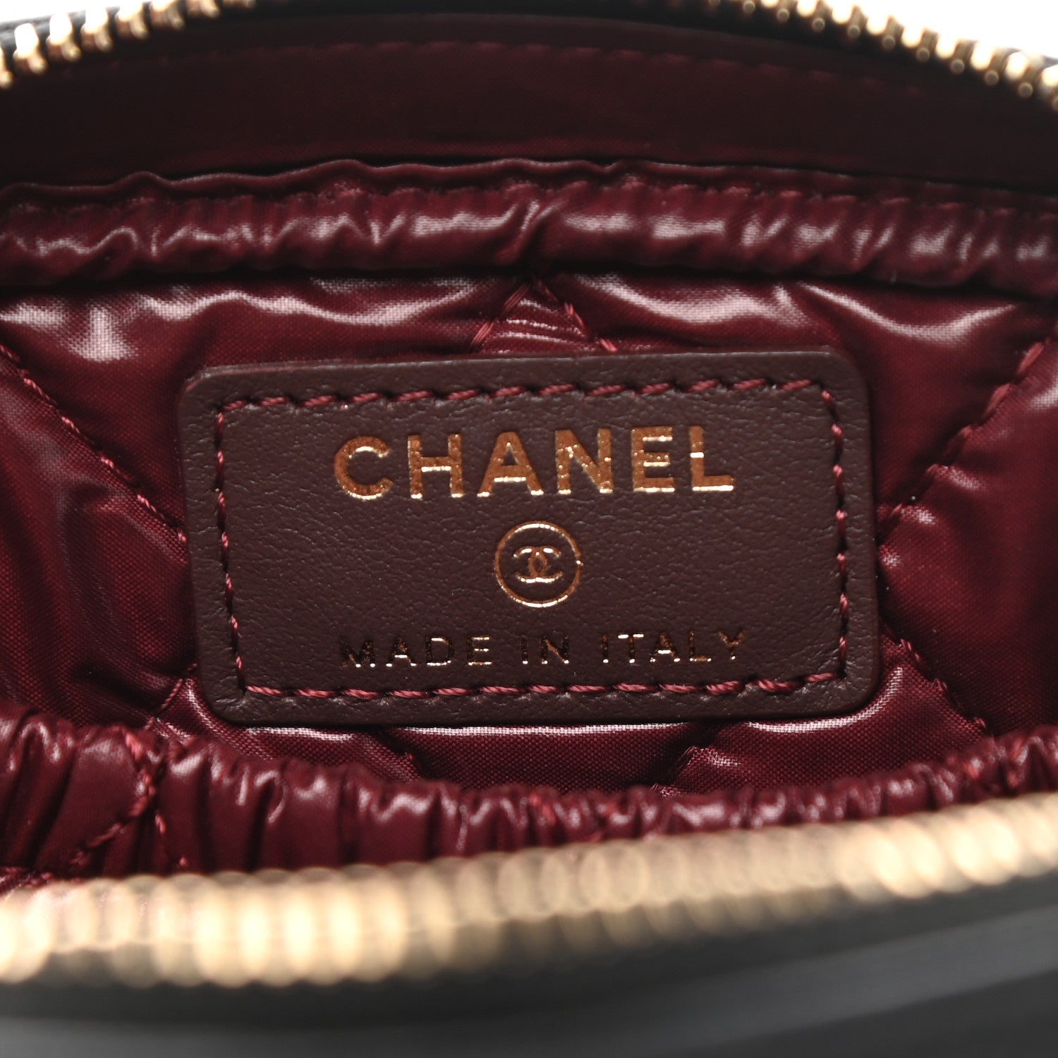 Chanel Caviar Quilted Small Curvy Pouch Cosmetic Case Black 6 of 7