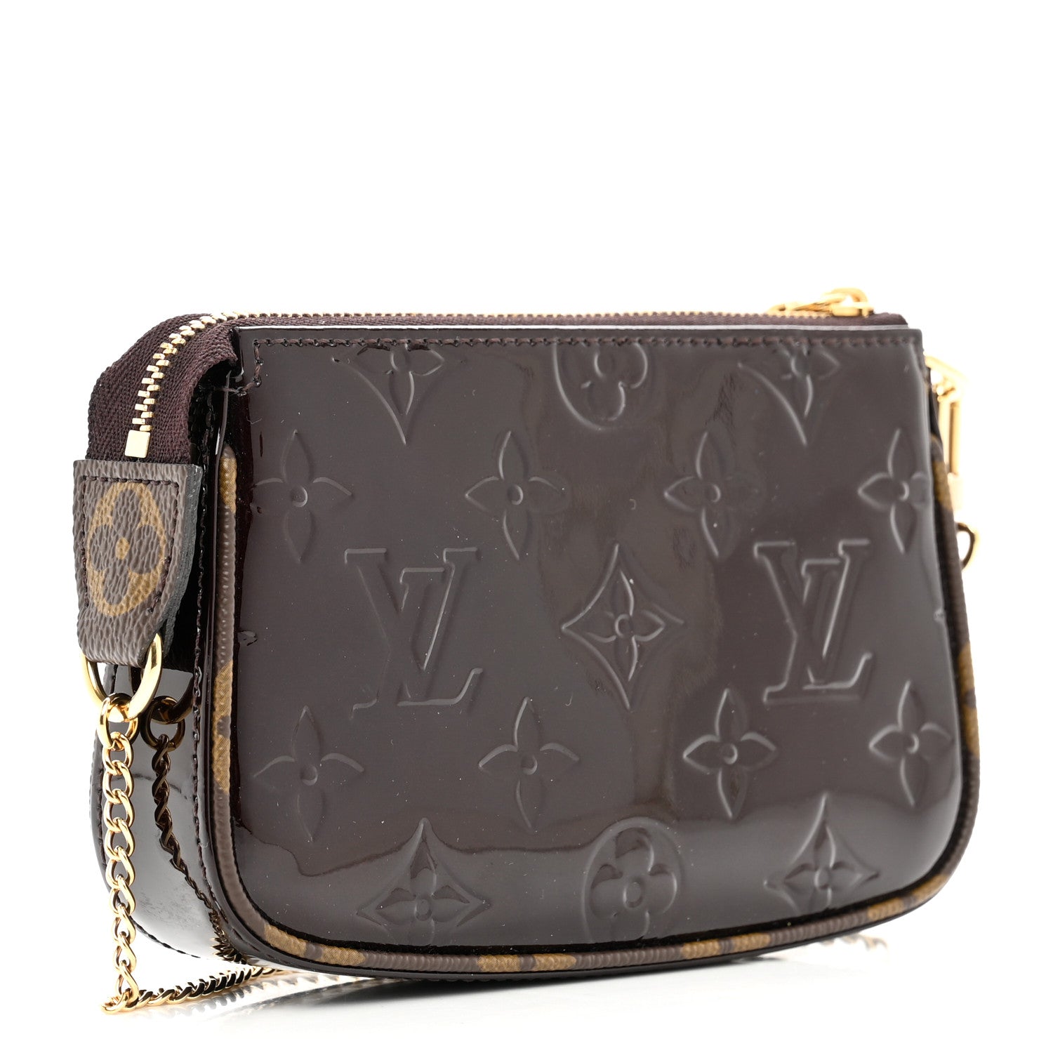 Louis Vuitton Vernis Monogram Mini Pochette Accessories Amarante 3 of 6