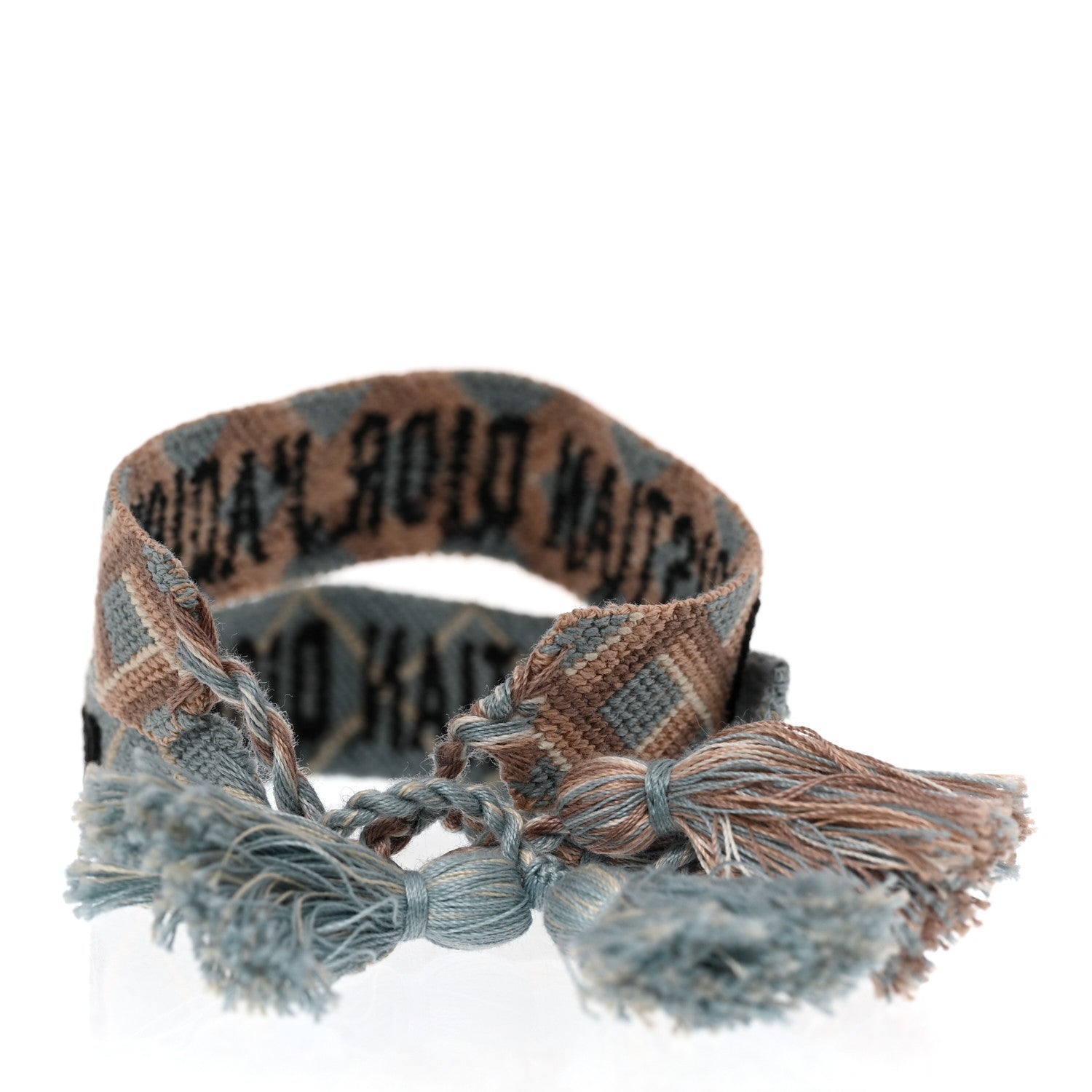 Christian Dior Woven Cotton J'Adior Friendship Bracelet Set Blue Nude 4 of 6